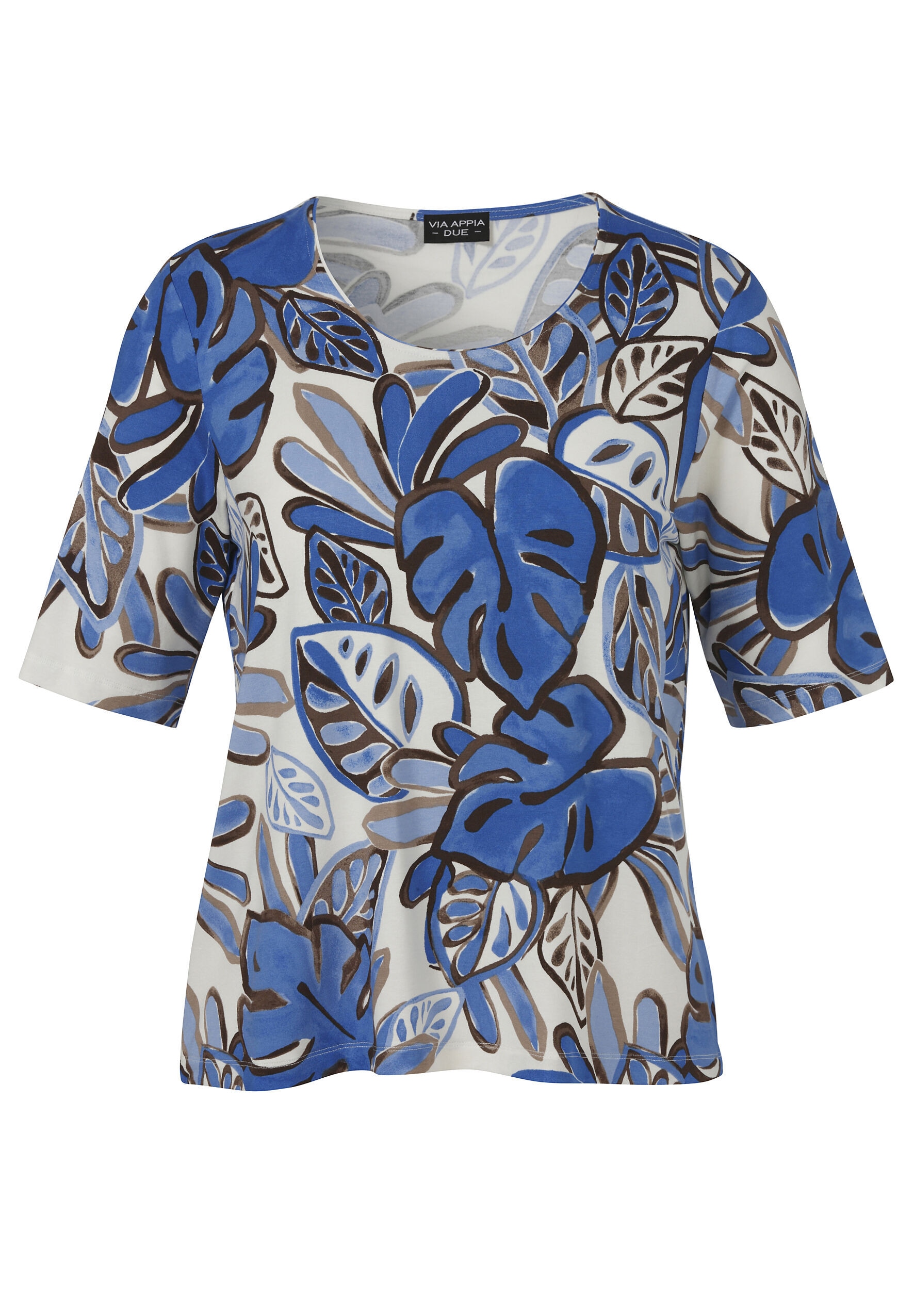 VIA APPIA DUE T-Shirt "VIA APPIA DUE Edles Viskose-Jersey Shirt mit Allover-Print" Große Größen