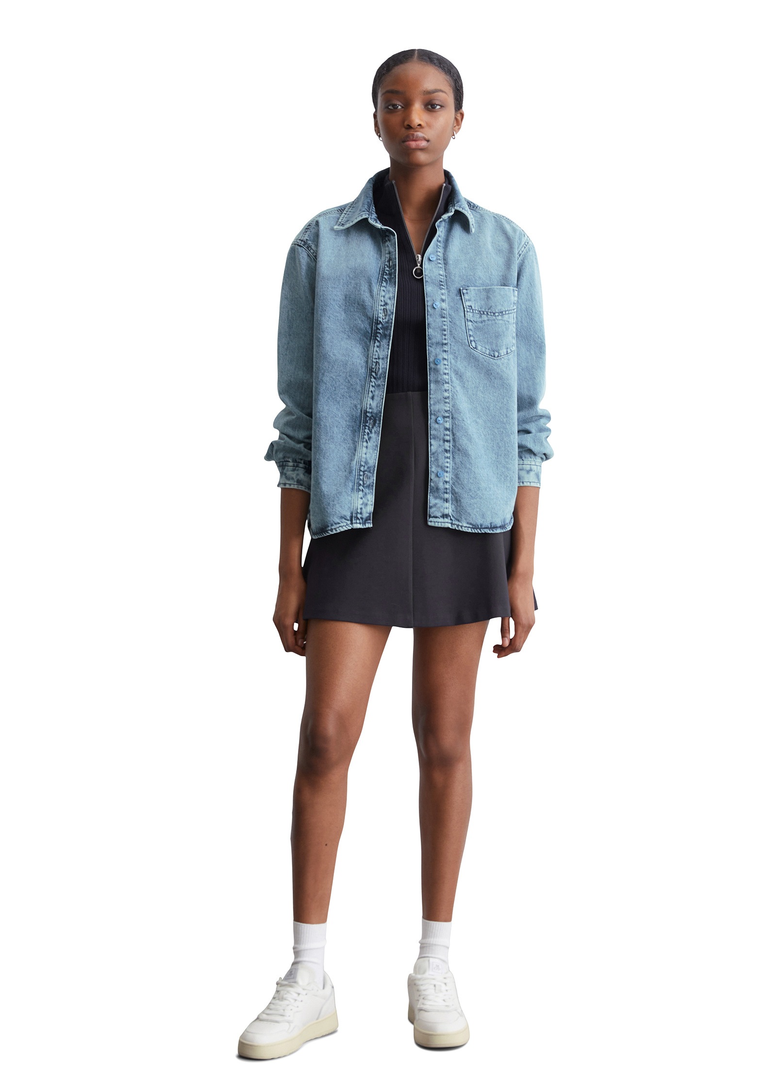 Marc O'Polo DENIM Kurzjacke »aus reiner Bio-Baumwolle«, ohne Kapuze