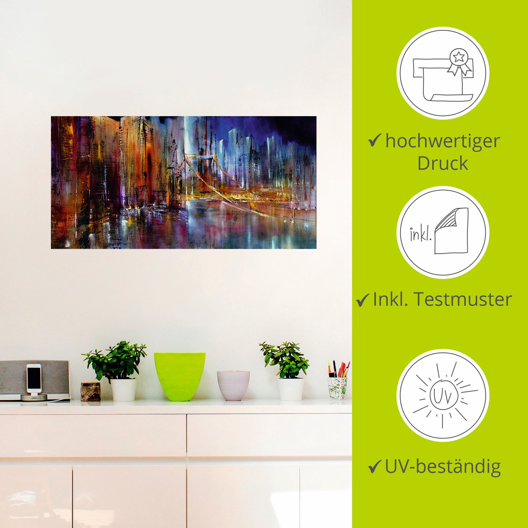 Artland Wandbild »Stadtansicht I«, Amerika, (1 St.), als Alubild, Outdoorbild, Leinwandbild, Wandaufkleber, versch. Größen