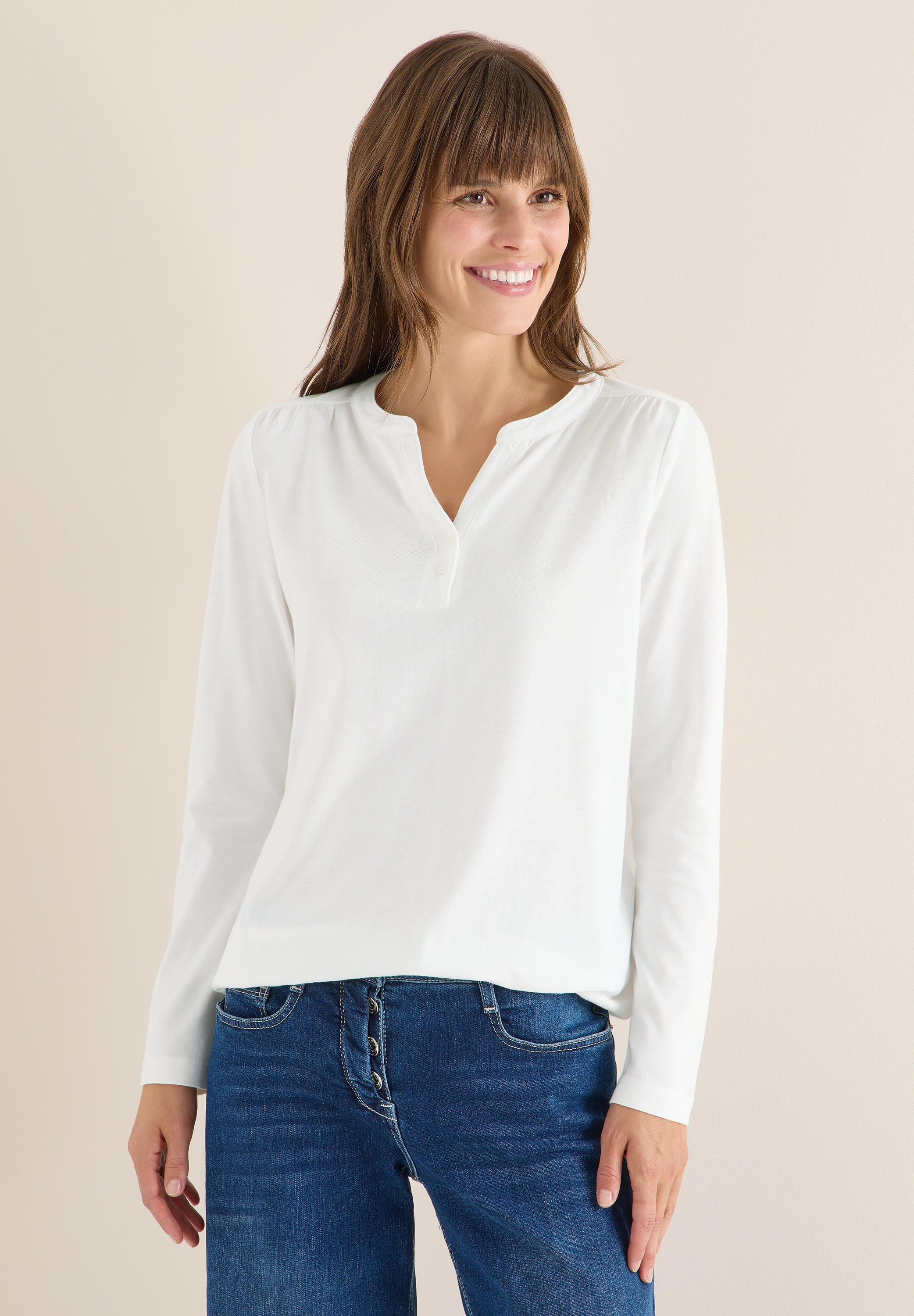 Cecil Langarmshirt im soften Baumwoll-Mix günstig online kaufen