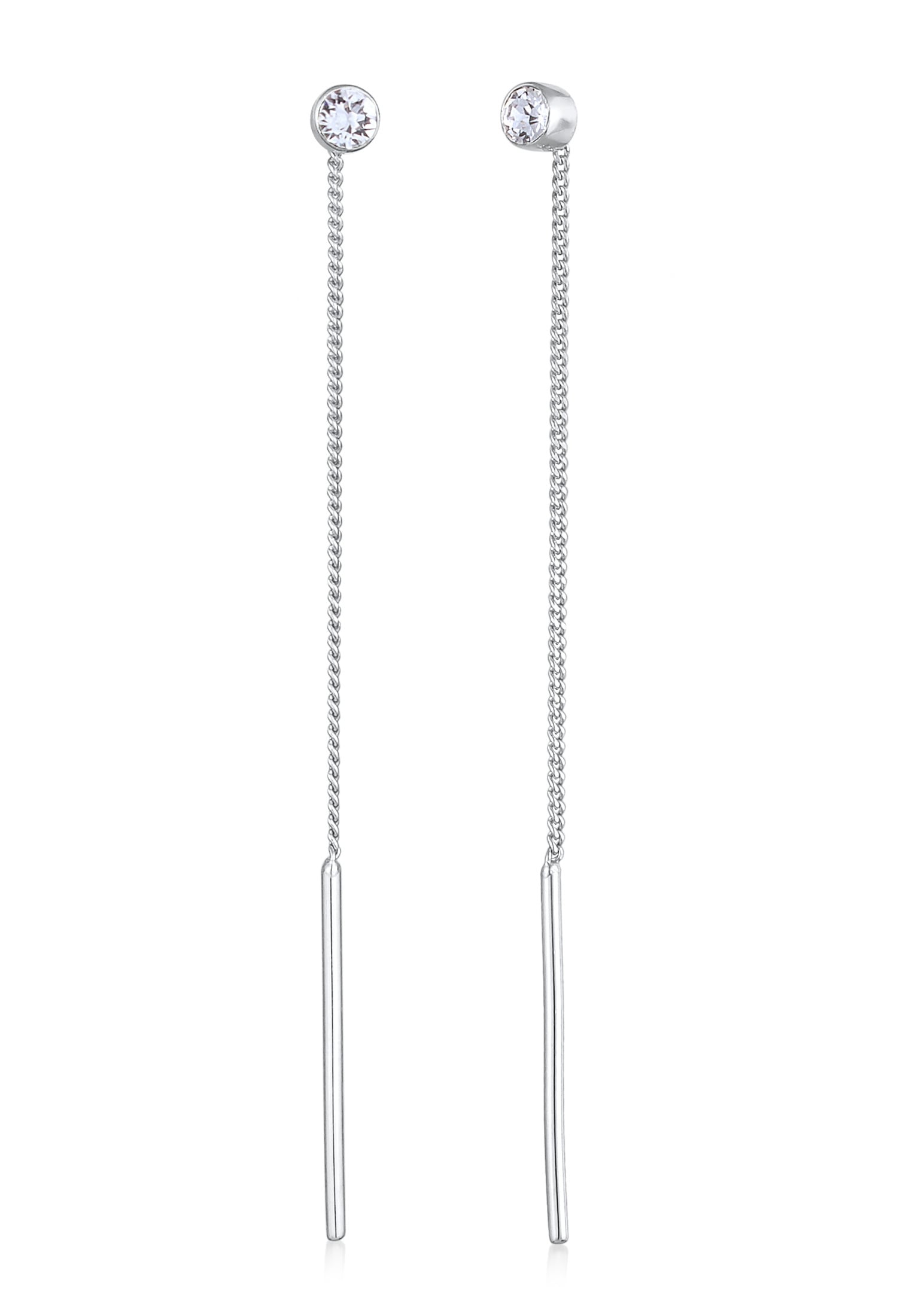 Elli Paar Ohrhänger »Ohrringe Durchziehen Basic 925 Silber, mit Kristallen von Swarovski®«