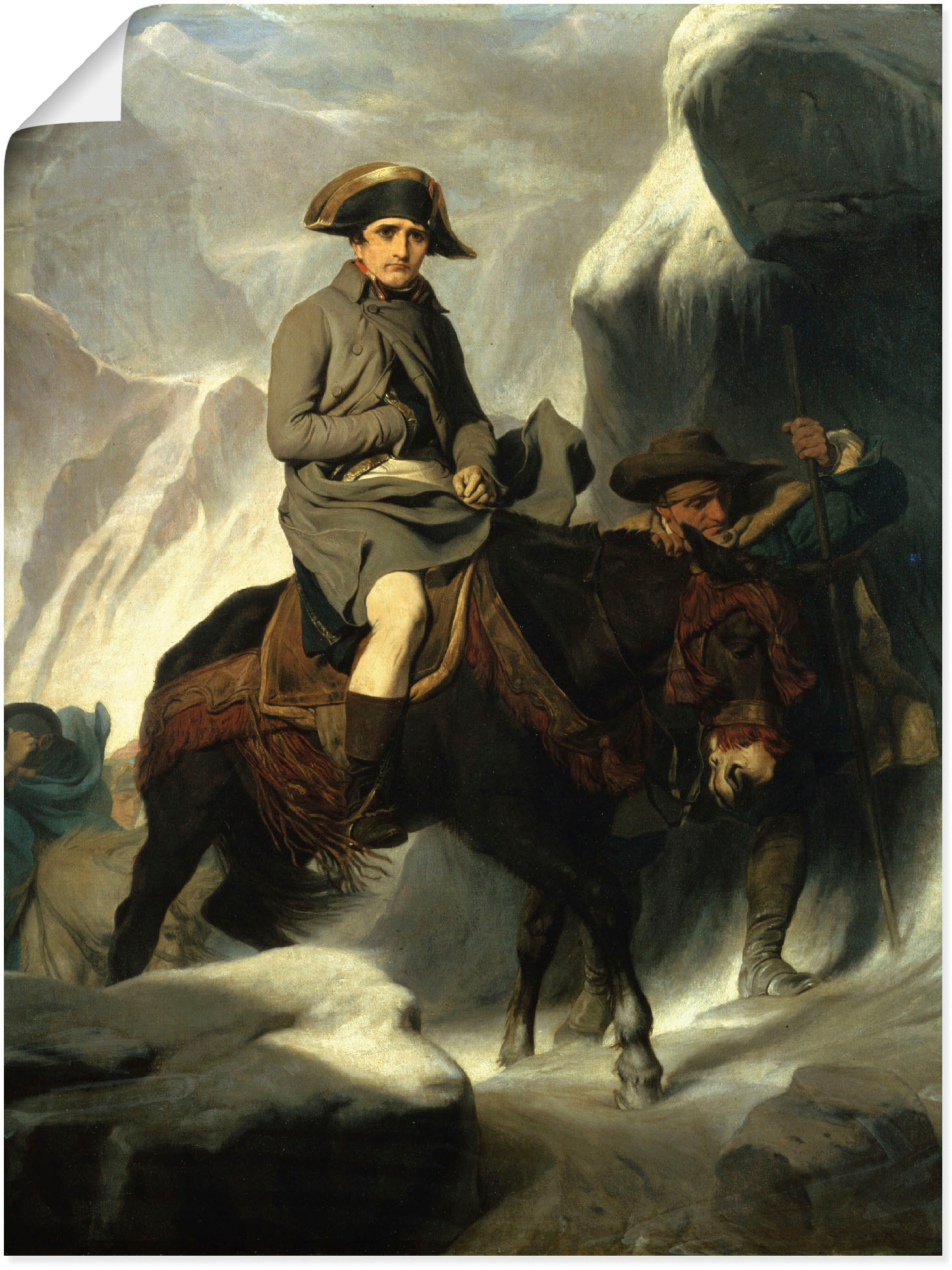 Artland Wandbild »Napoleon beim in Wandaufkleber Menschen, als Alpen. BAUR St.), Überqueren Größen 1848«, versch. der (1 oder Leinwandbild, | kaufen Poster