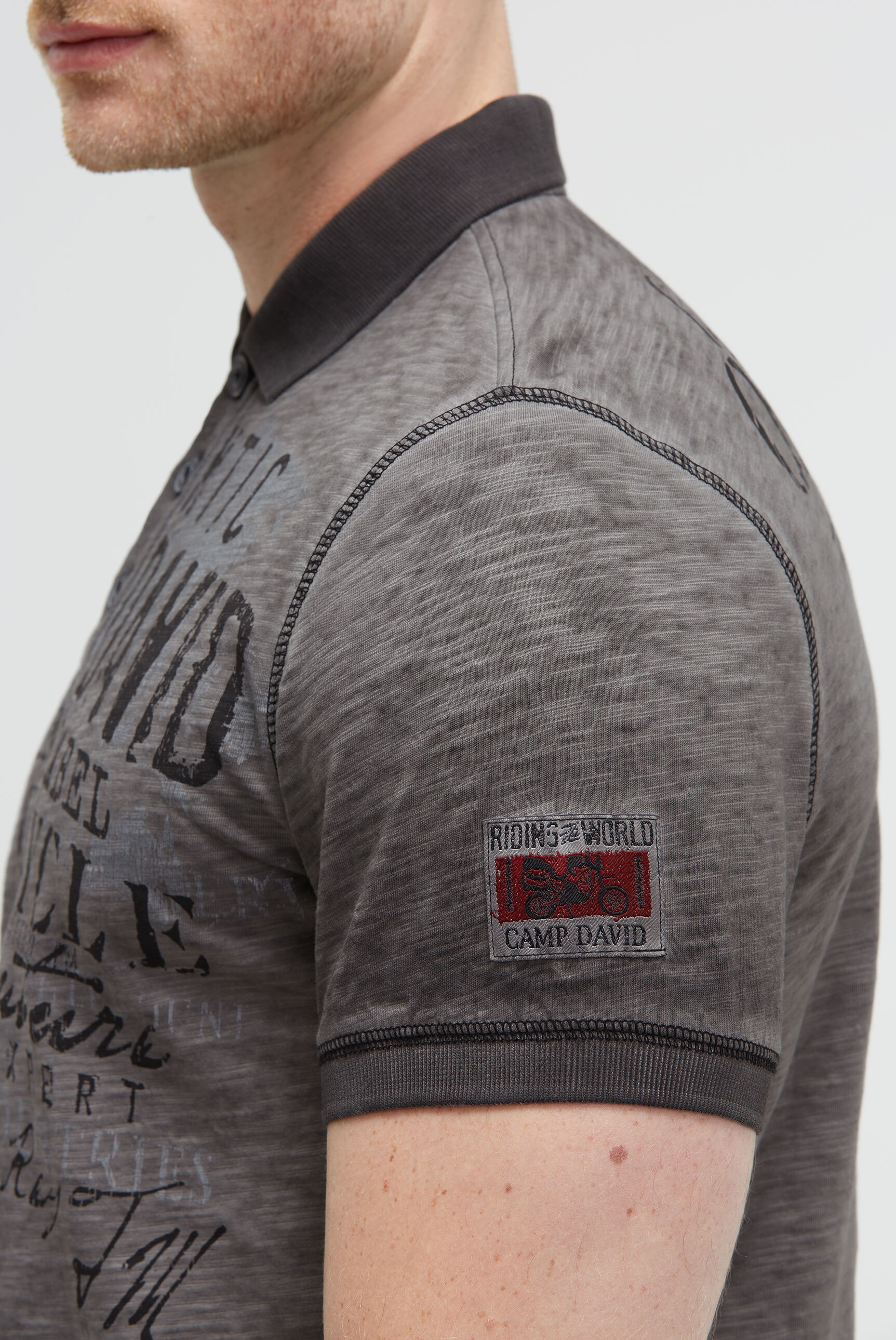 CAMP DAVID Poloshirt, mit Vintage-Waschung