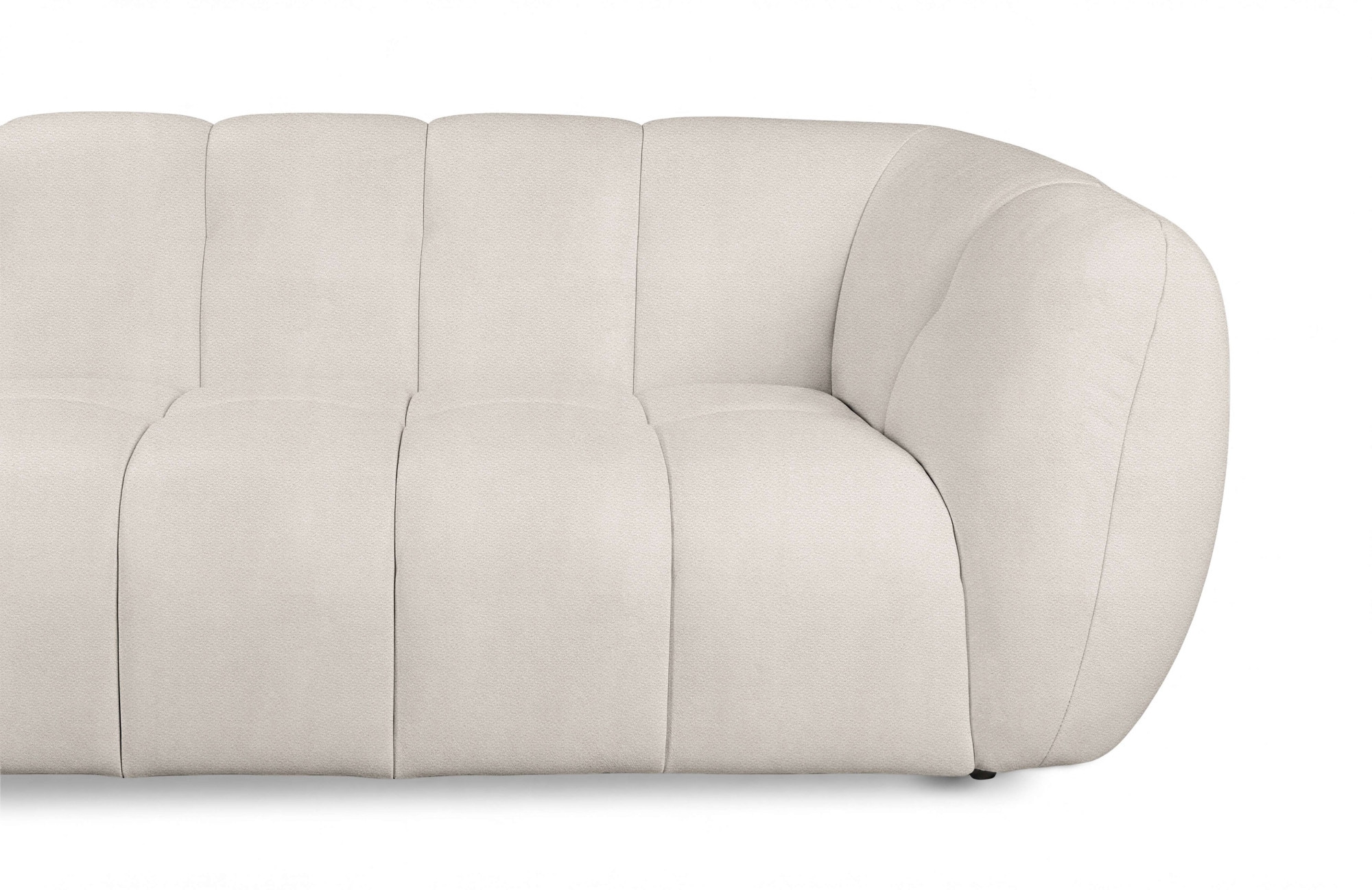 OTTO home Ecksofa »Gerron, Struktur-Chenille-Stoff mit Mélange-Effekt« Breite 271 cm, L-Form, vertikale Steppung, organische Rundungen