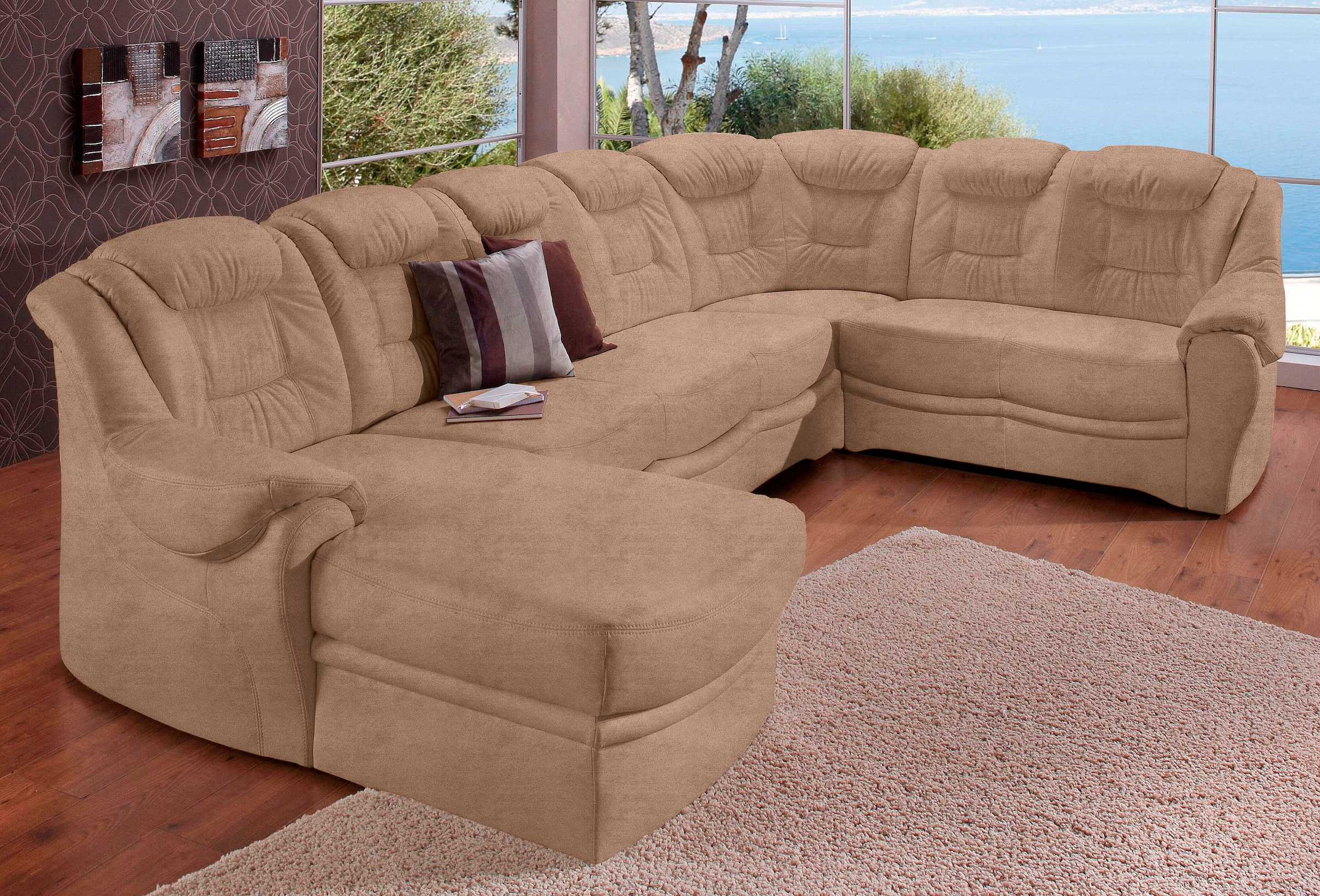 sit&more Wohnlandschaft "Bellevue U-Form" wahlweise mit Schlaffunktion