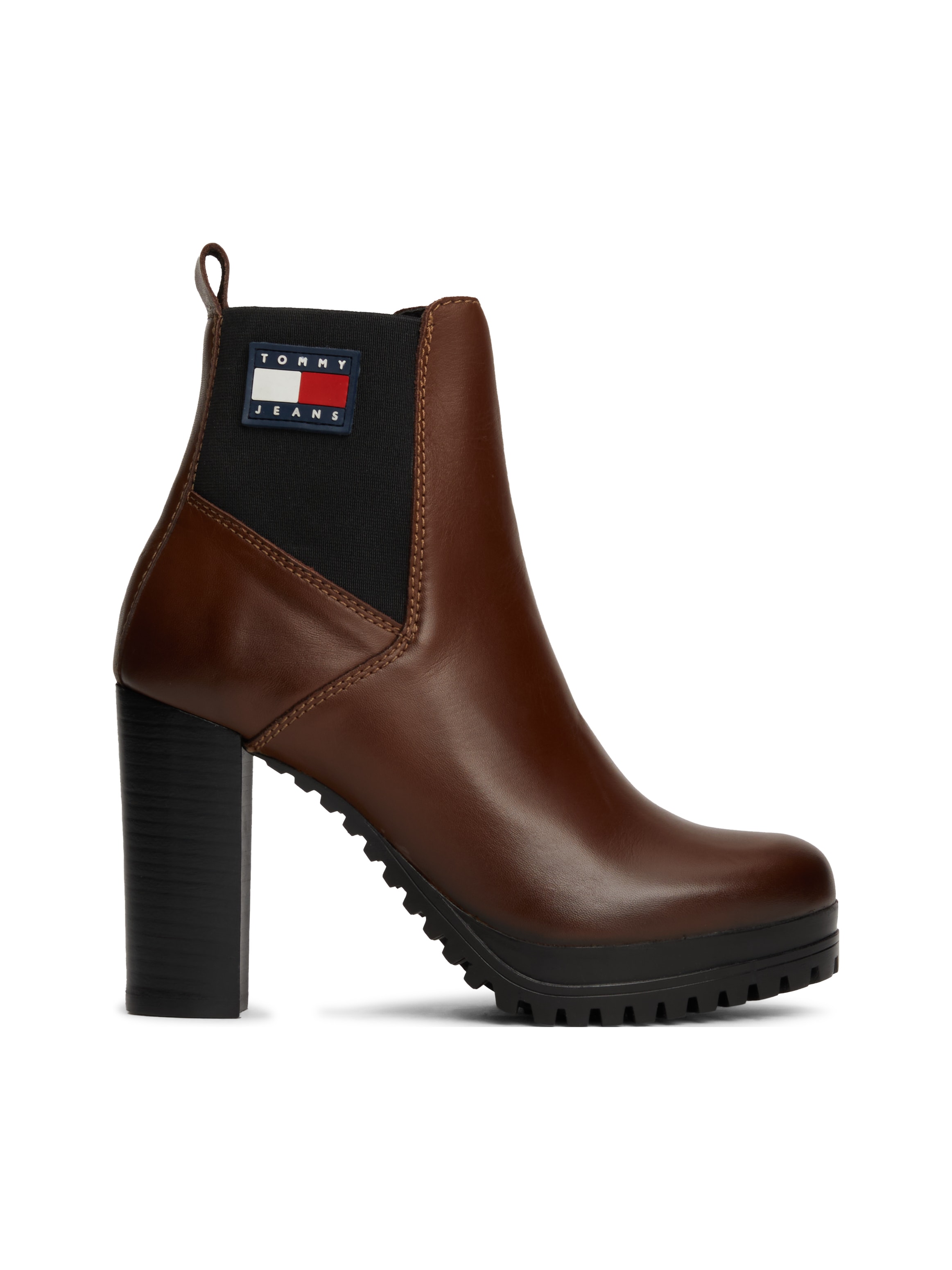 Tommy Jeans High-Heel-Stiefelette »TJW NEW ESS HIGH HEEL BOOT«, Blockabsatz, Partymode, Ankleboots in schmaler Form