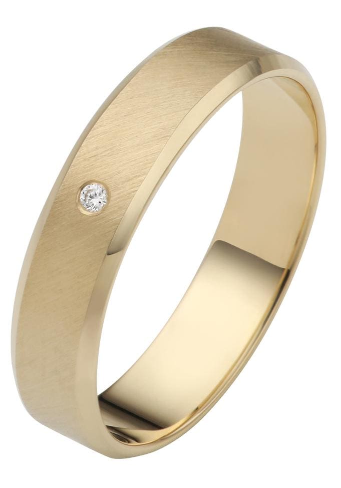 Firetti Trauring »Schmuck Geschenk Gold 750 Hochzeit Ehering "LIEBE"«, Made in Germany, wahlweise mit oder ohne Brillant
