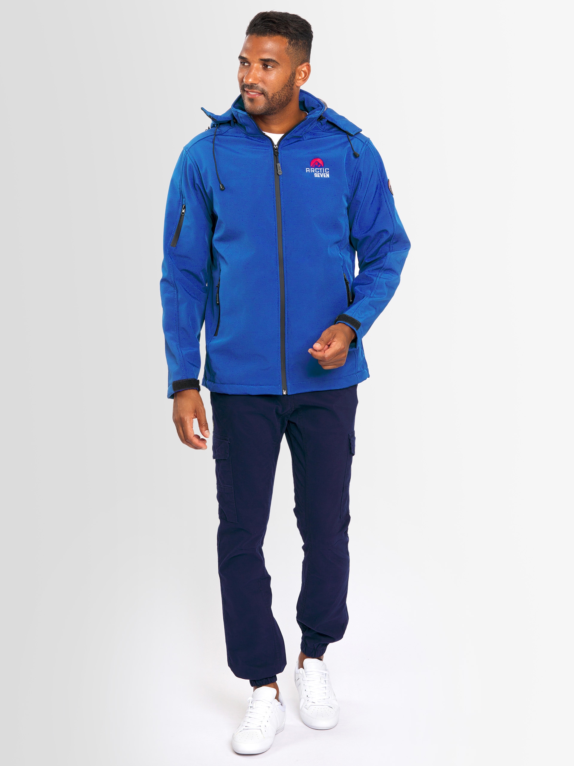 Arctic Seven Softshelljacke »ASAdventuraa«, sportliche Outdoorjacke mit abnehmbarer Kapuze