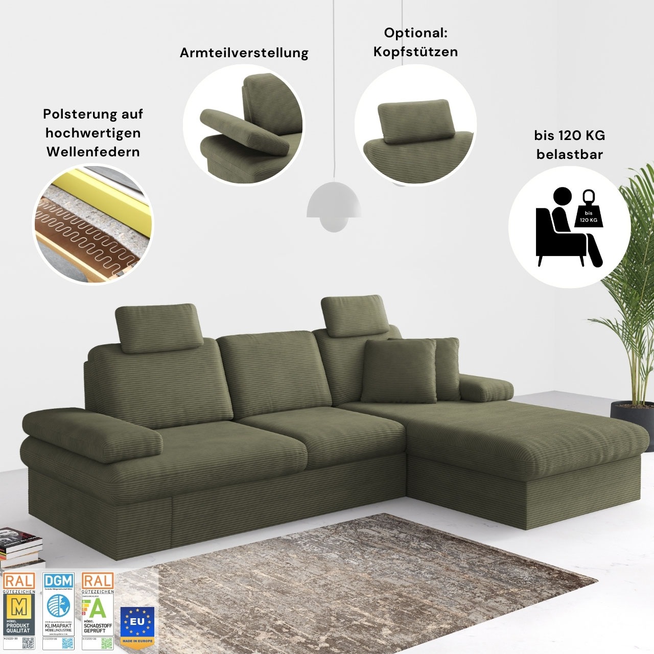 Thumbnail - sit&more Polsterhocker "Moreno, B: 90 cm" mit Stauraum, individuell kombinierbar