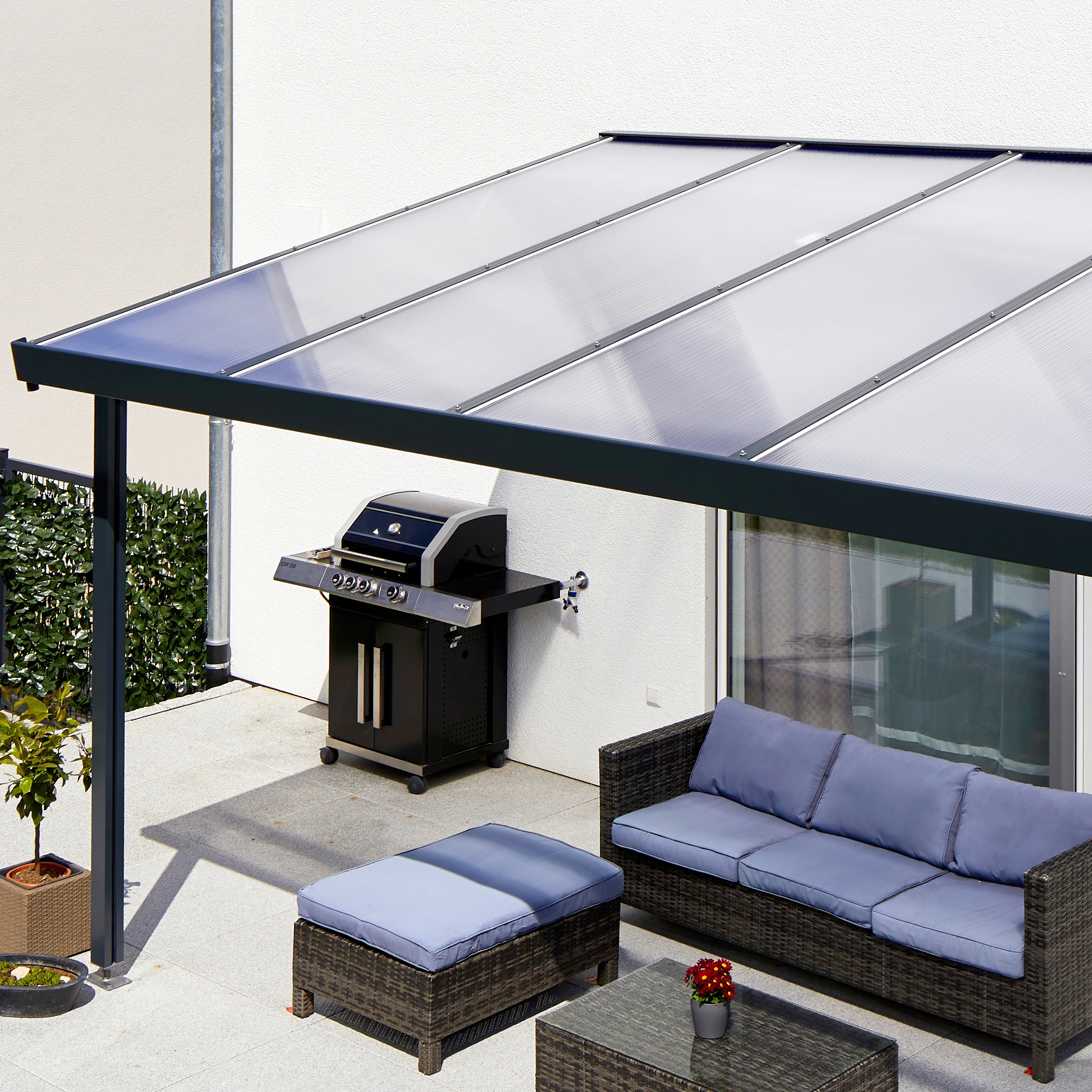 GUTTA Terrassendach »Premium«, BxT: 712x306 cm, Dach Polycarbonat klar