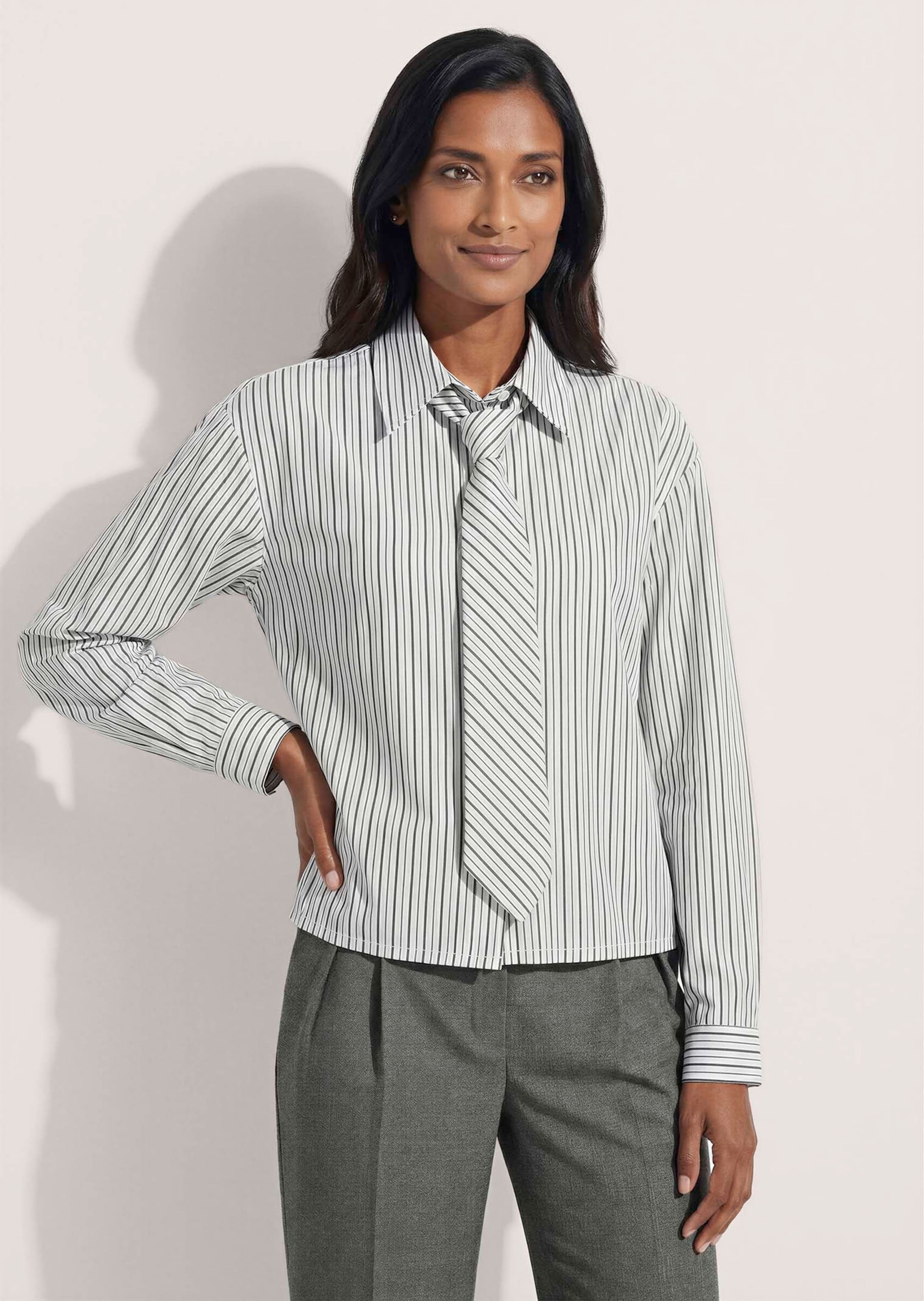 MADELEINE Hemdbluse »Bluse Hemdbluse mit abnehmbarer Krawatte«