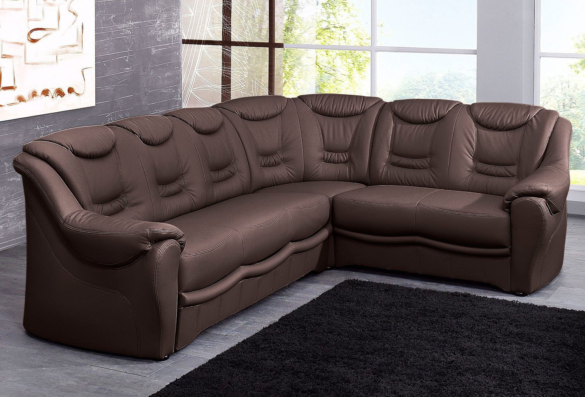 sit&more Ecksofa "Bansin, L-Form, B: 265 cm, Bettfunktion optional, Federkern-Polsterung" Komfortable Sitzhöhe 46 cm, Liegefläche 148 x 198 cm bei Bettfunktion
