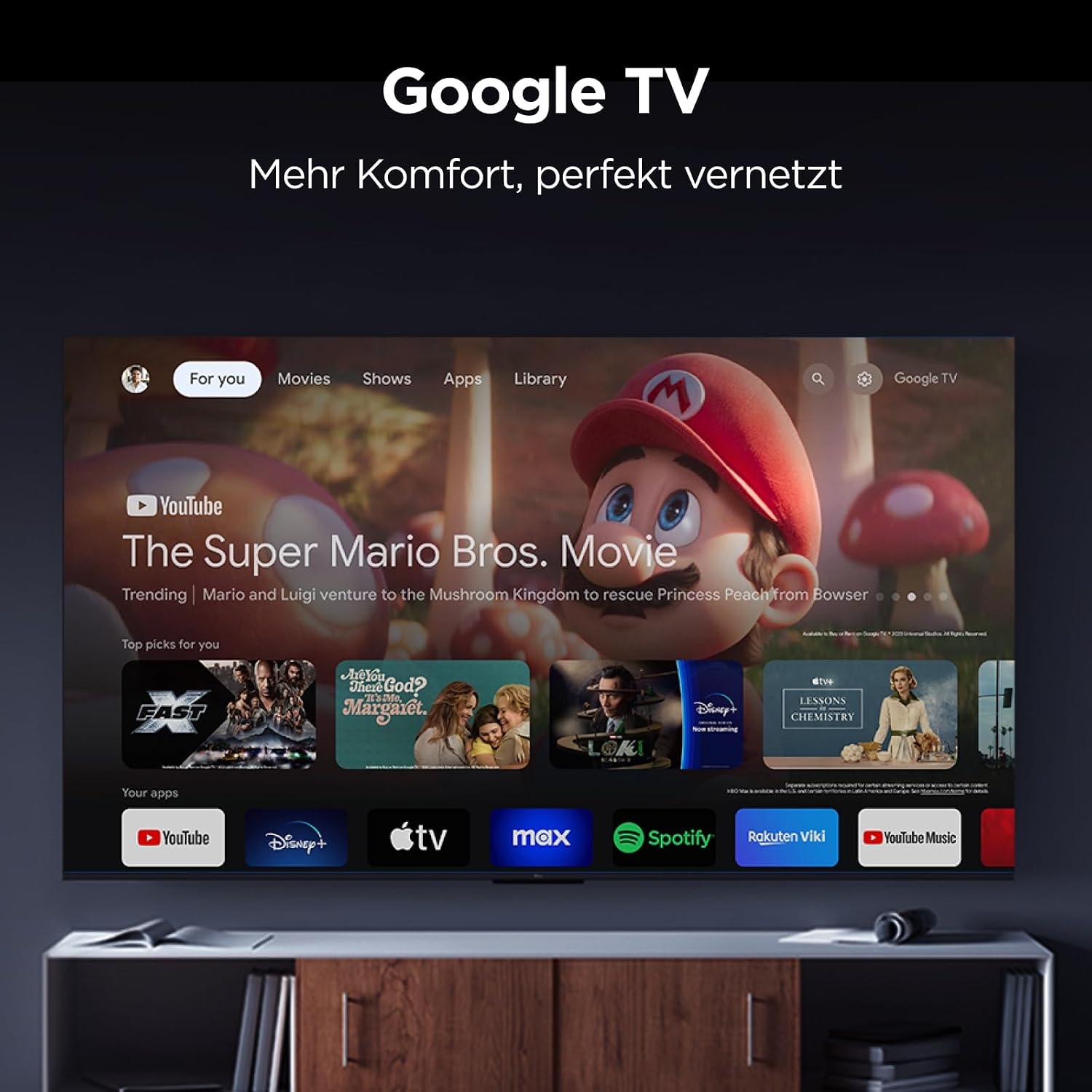 TCL Mini-LED-Fernseher »75C8LX1« 189 cm/75 ″ SQD-Mini LED, HDR 6000 Nits, 100%BT.2020, 144Hz, AiPQ Pro,Dolby Vision