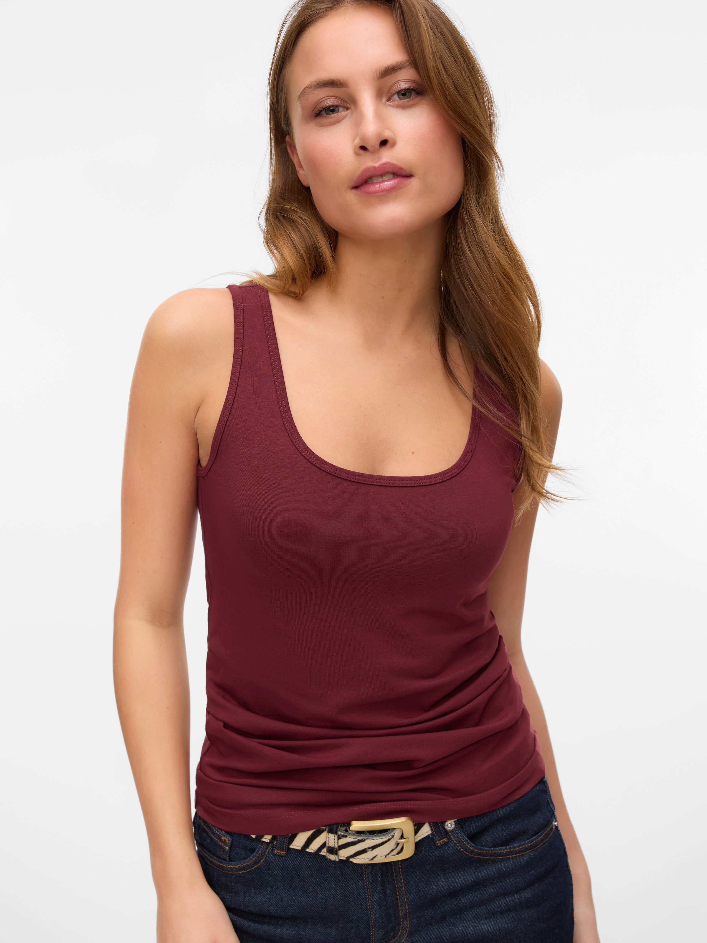 Vero Moda Tanktop "VMLULU LONG TANK TOP JRS GA NOOS" Baumwollmischung, regu günstig online kaufen