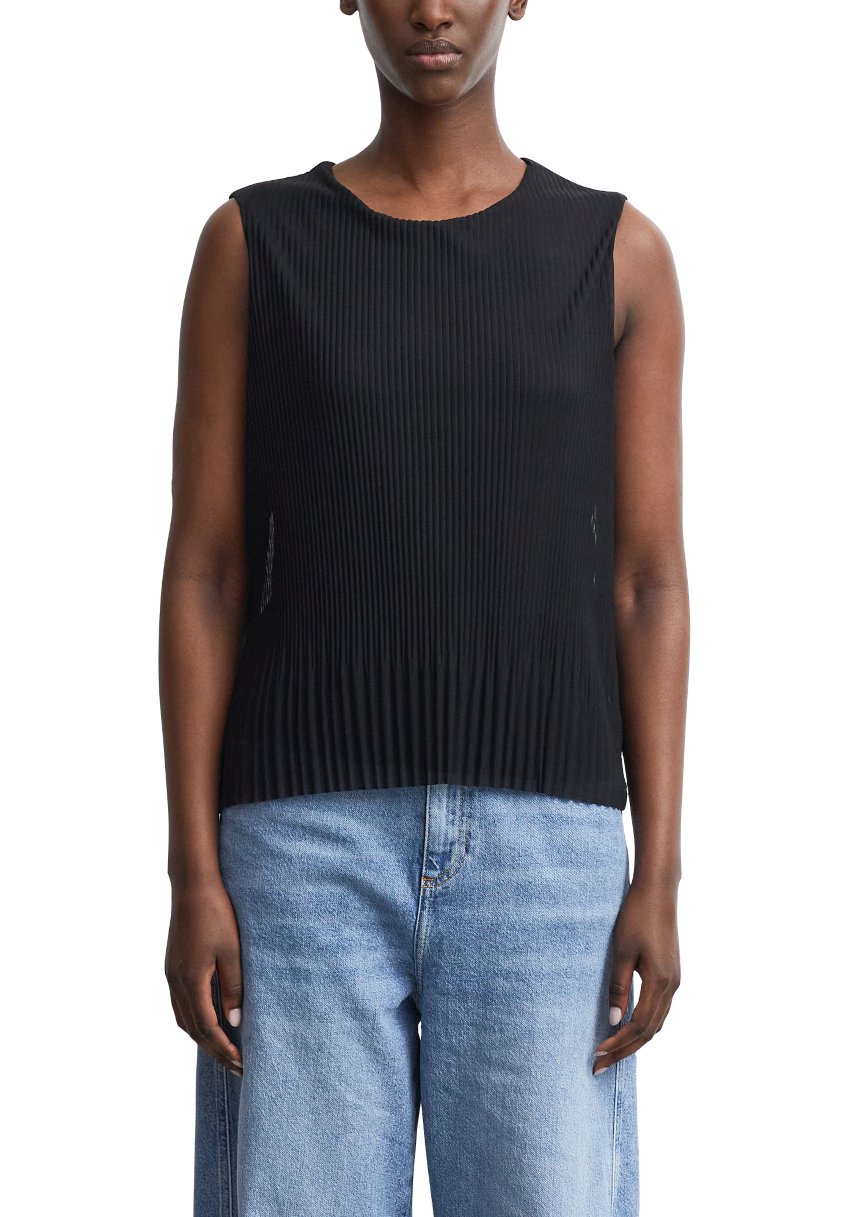 Comma T-Shirt Sommertop mit feiner Struktur