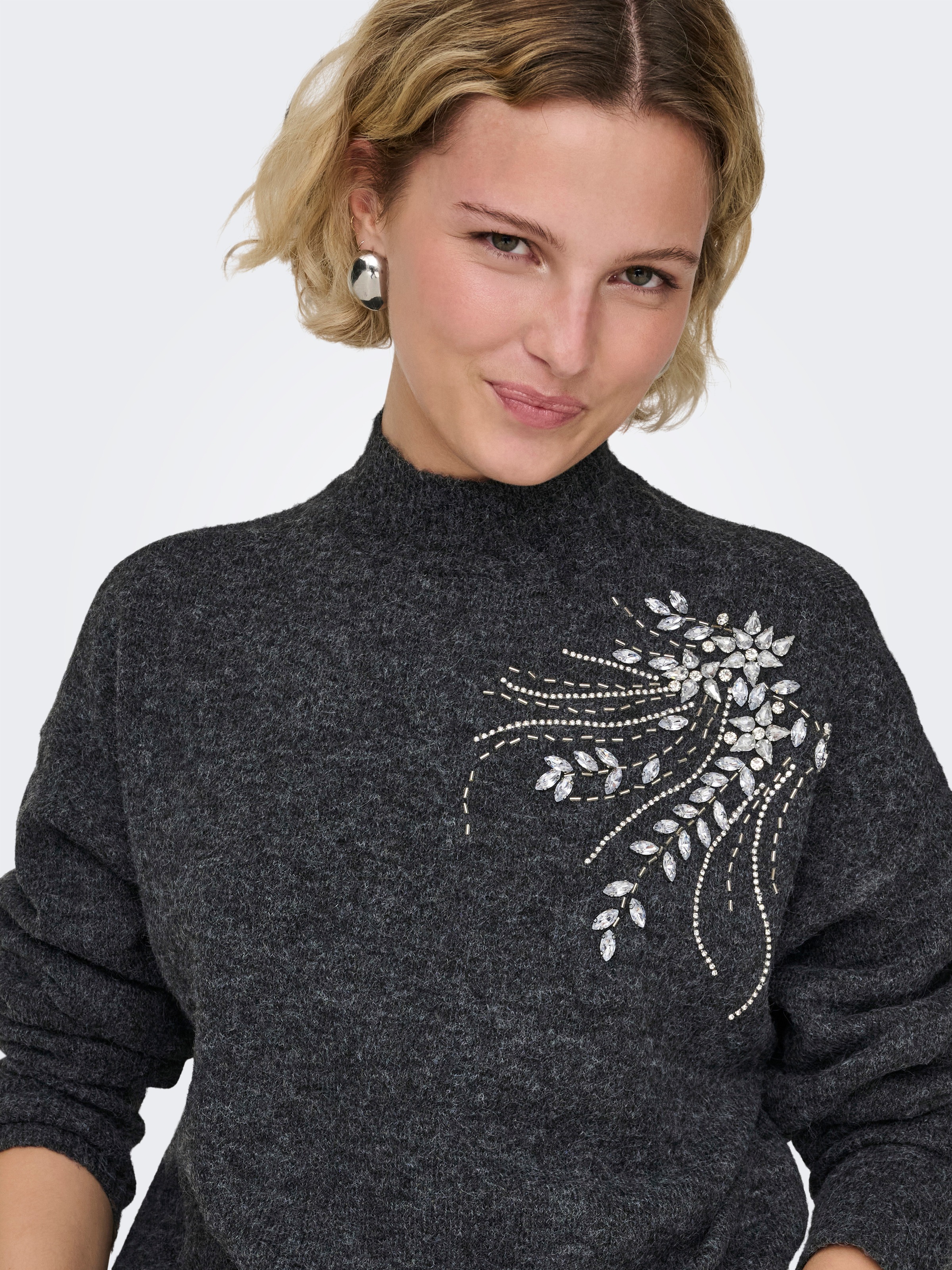 Thumbnail - ONLY Strickpullover "ONLRIVA LS HIGH NECK EMB PULLOVER EX KNT"