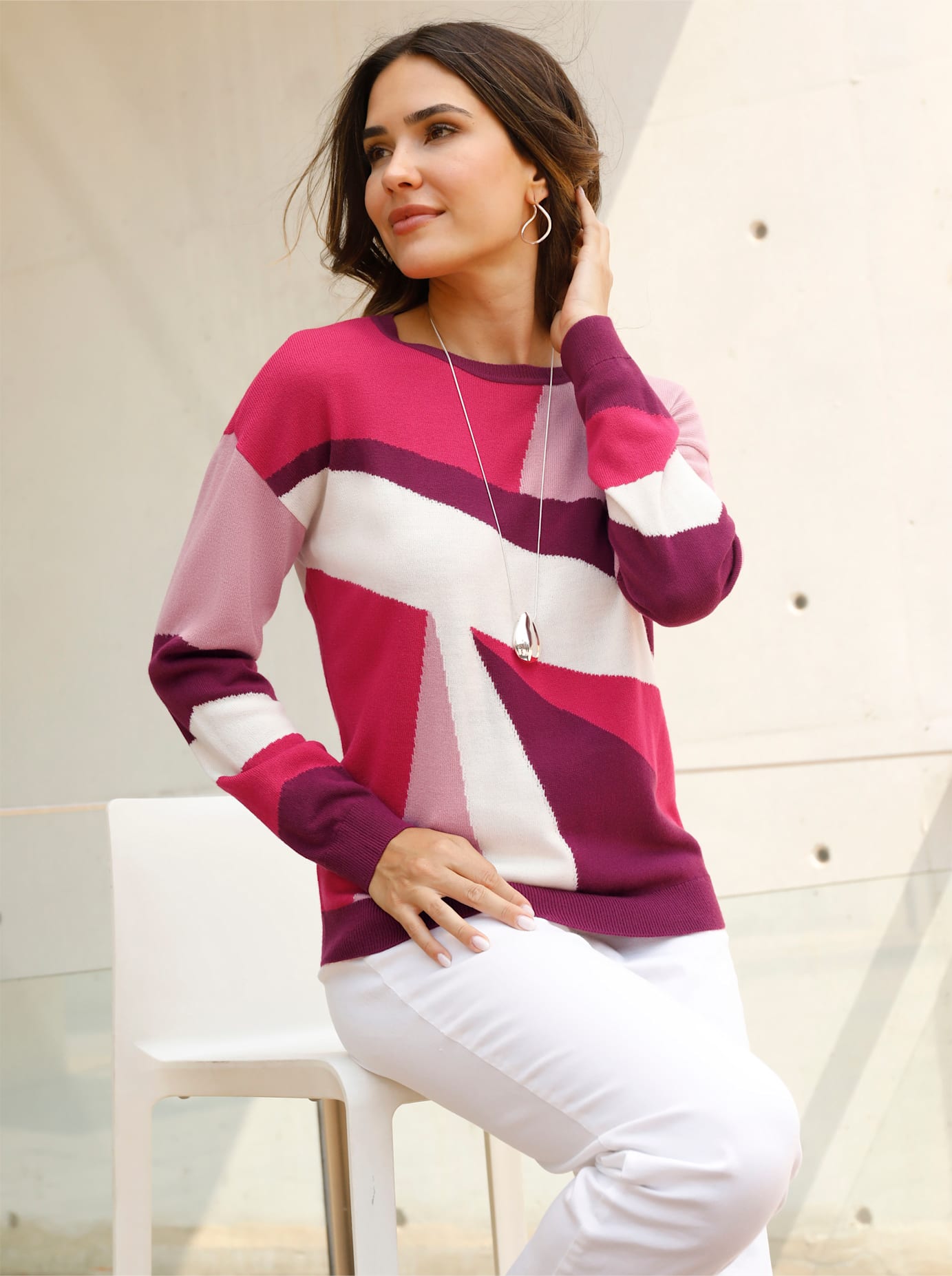 Classic Basics Damen Langarm-Pullover