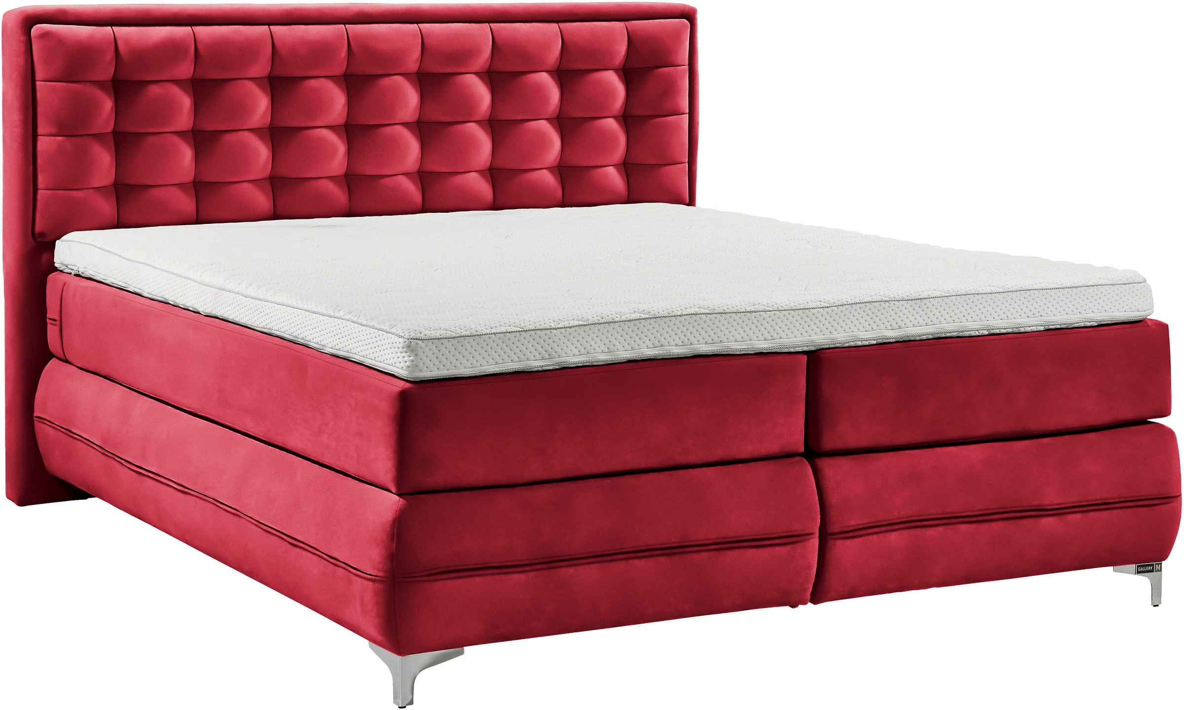 Musterring Dubai Box Spring Bed Red 160x200cm