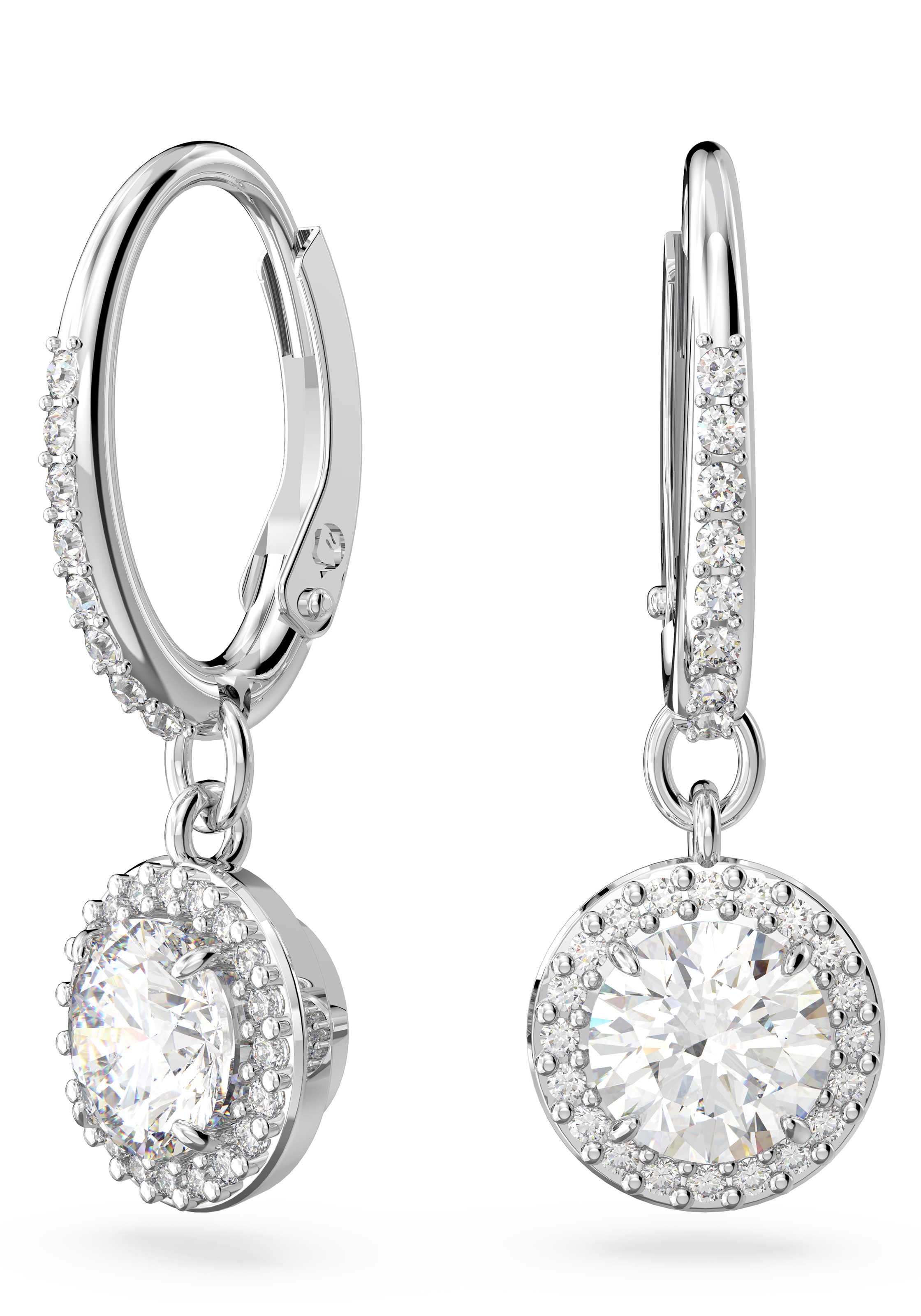 Paar Ohrhänger SWAROVSKI "Una Angelic Stern", grau (metallfarben, kristallweiß), Ohrringe, Damen, Metall, mit Swarovski Kristall 4