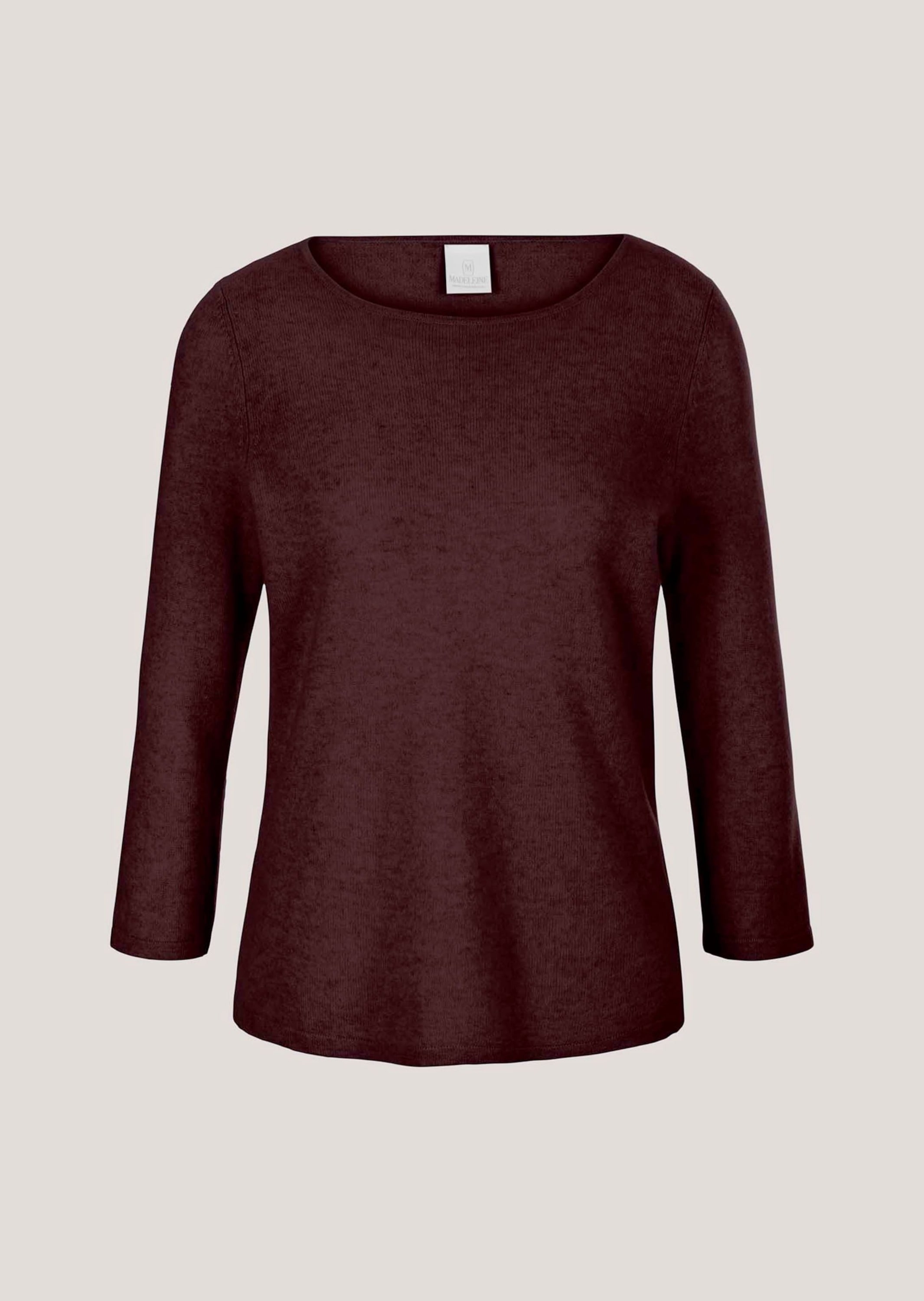MADELEINE Longpullover "Strickpullover Kaschmirpullover mit U-Boot-Ausschnitt" Kaschmirpullover mit 3/4 Arm