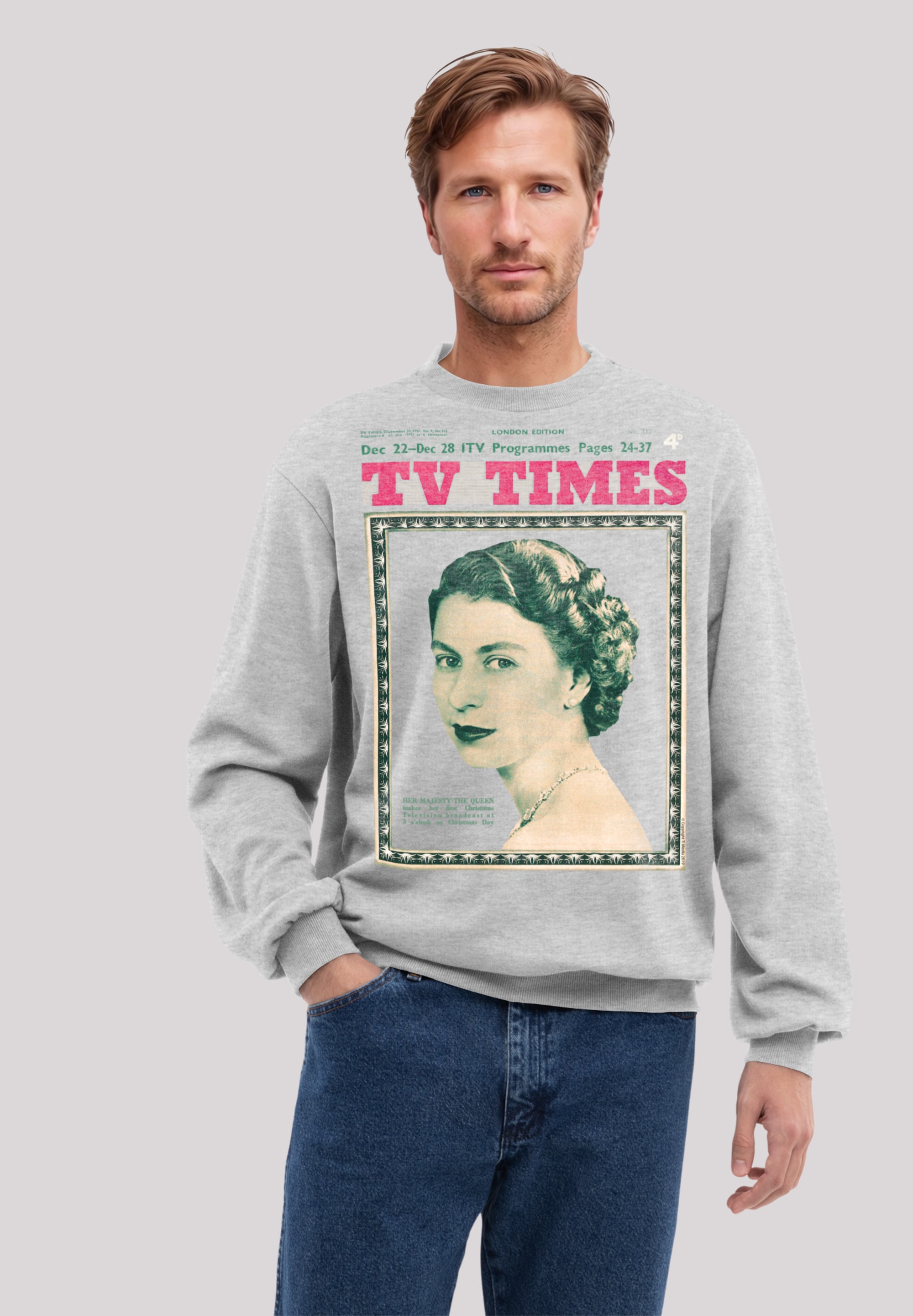 F4NT4STIC Sweatshirt "TV Times Queen Elizabeth II 1957 Cover", Premium Qual günstig online kaufen