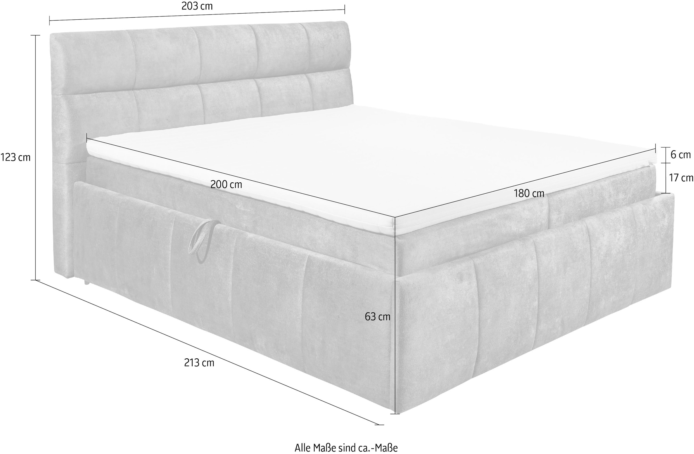 ED EXCITING DESIGN Boxbett »Avidano«, inkl. zwei Bettkästen