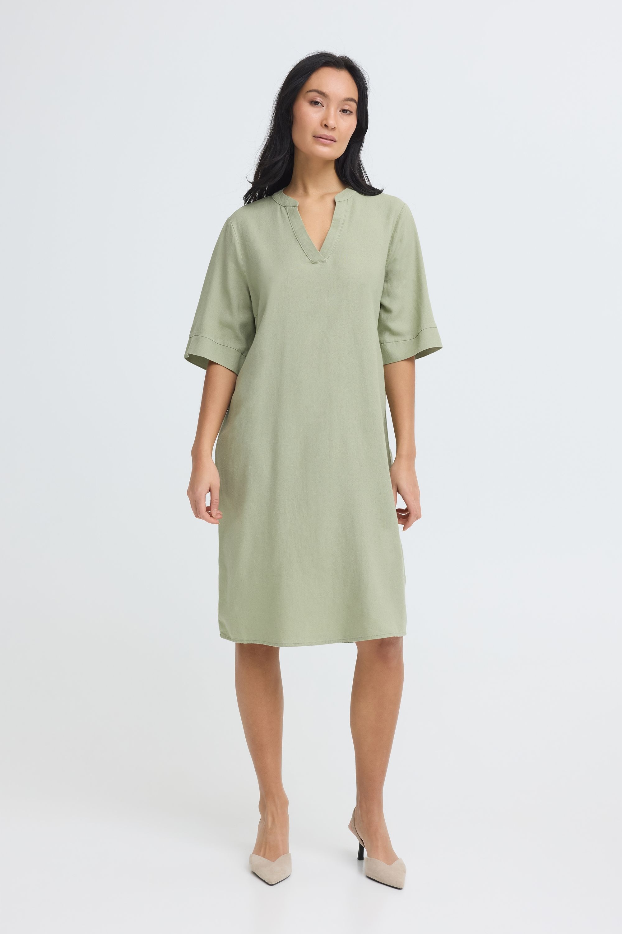 OXMO Minikleid »Minikleid OXNInna Linen Mix«