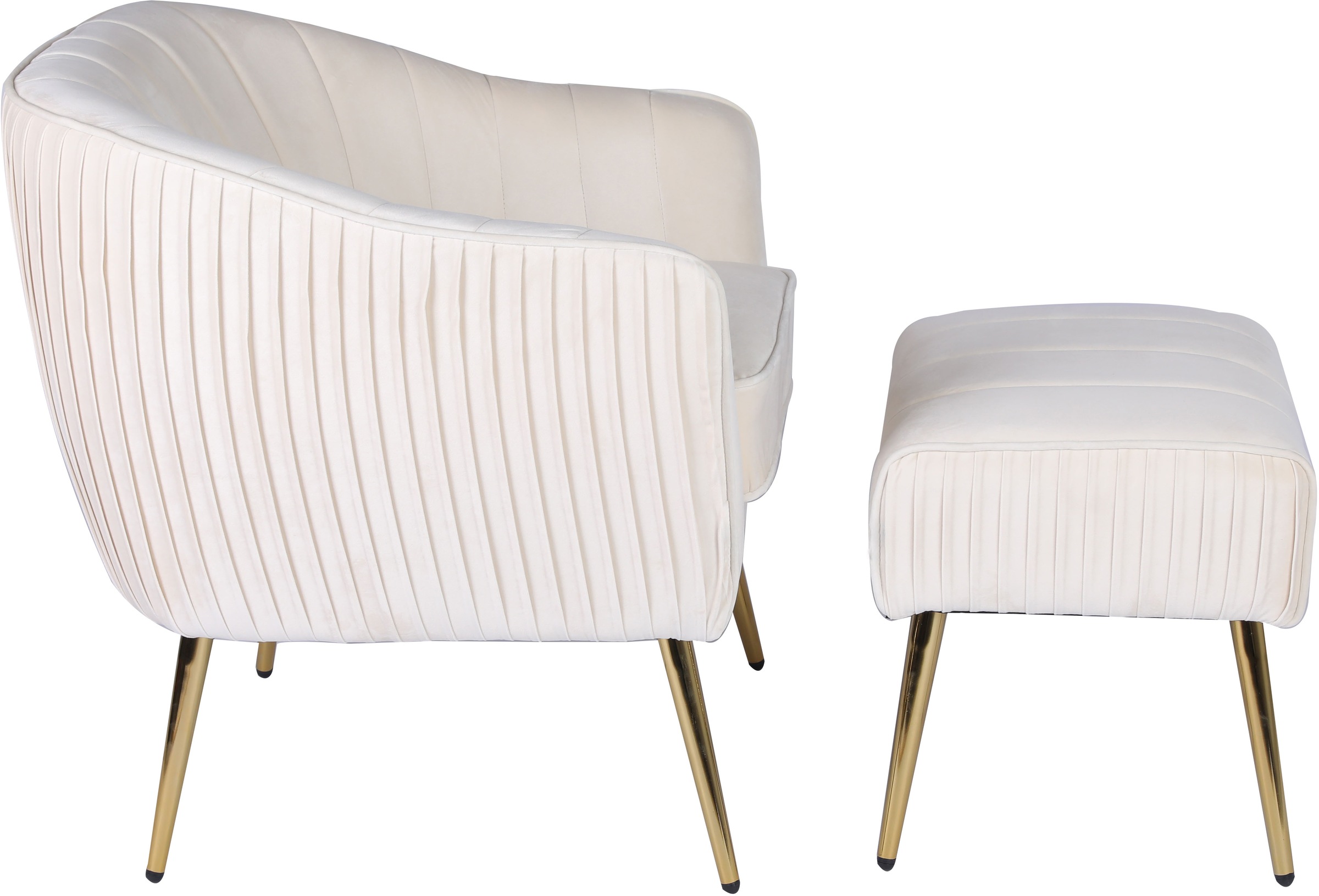 INOSIGN Loungesessel »ARROLL mit Hocker«, Cocktailsessel, Relaxsessel, Einzelsessel und Hocker bequem gepolstert
