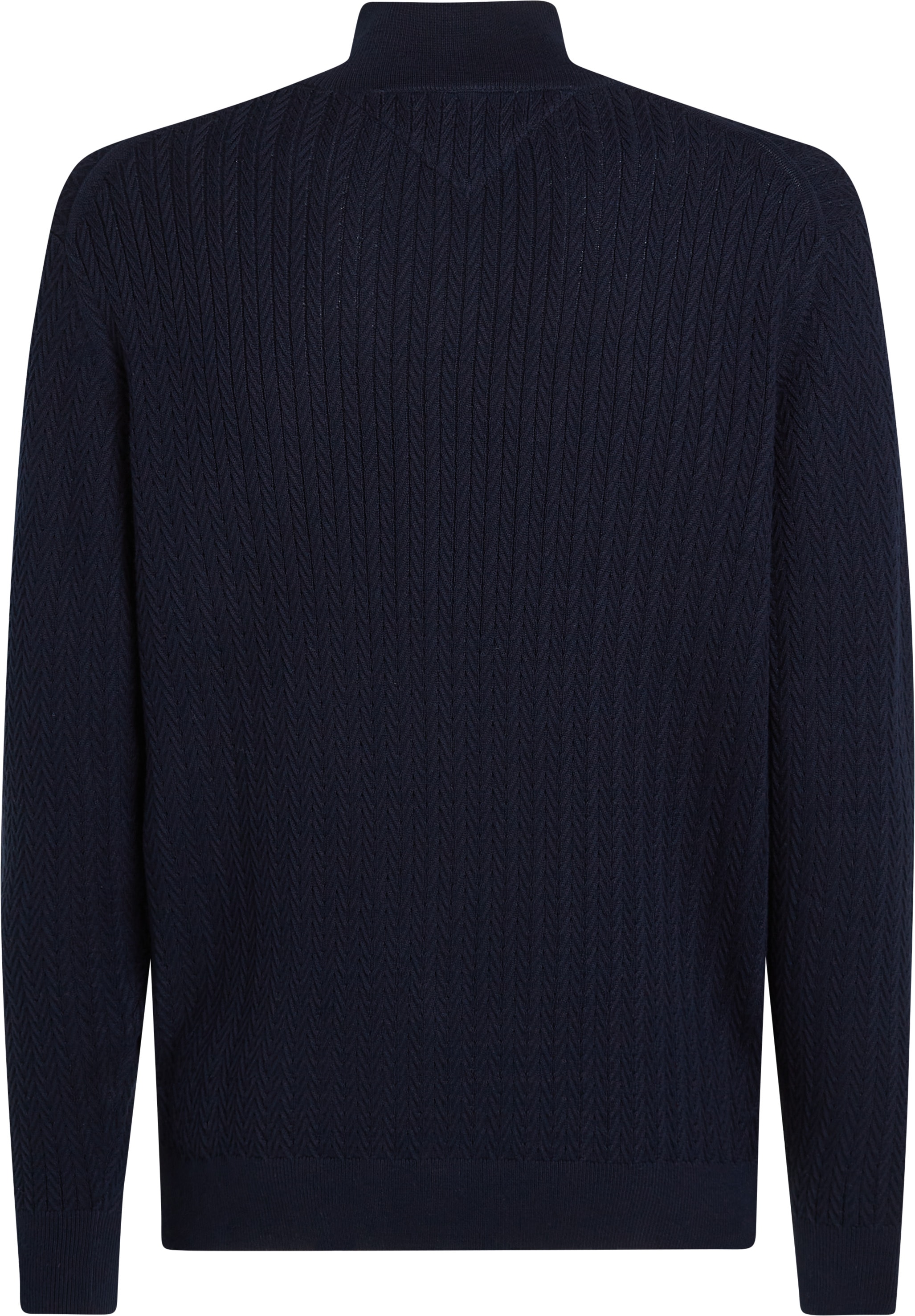 Tommy Hilfiger Strickjacke »HERRINGBONE STRUCTURE ZIP THRU«, mit Zopfmuster