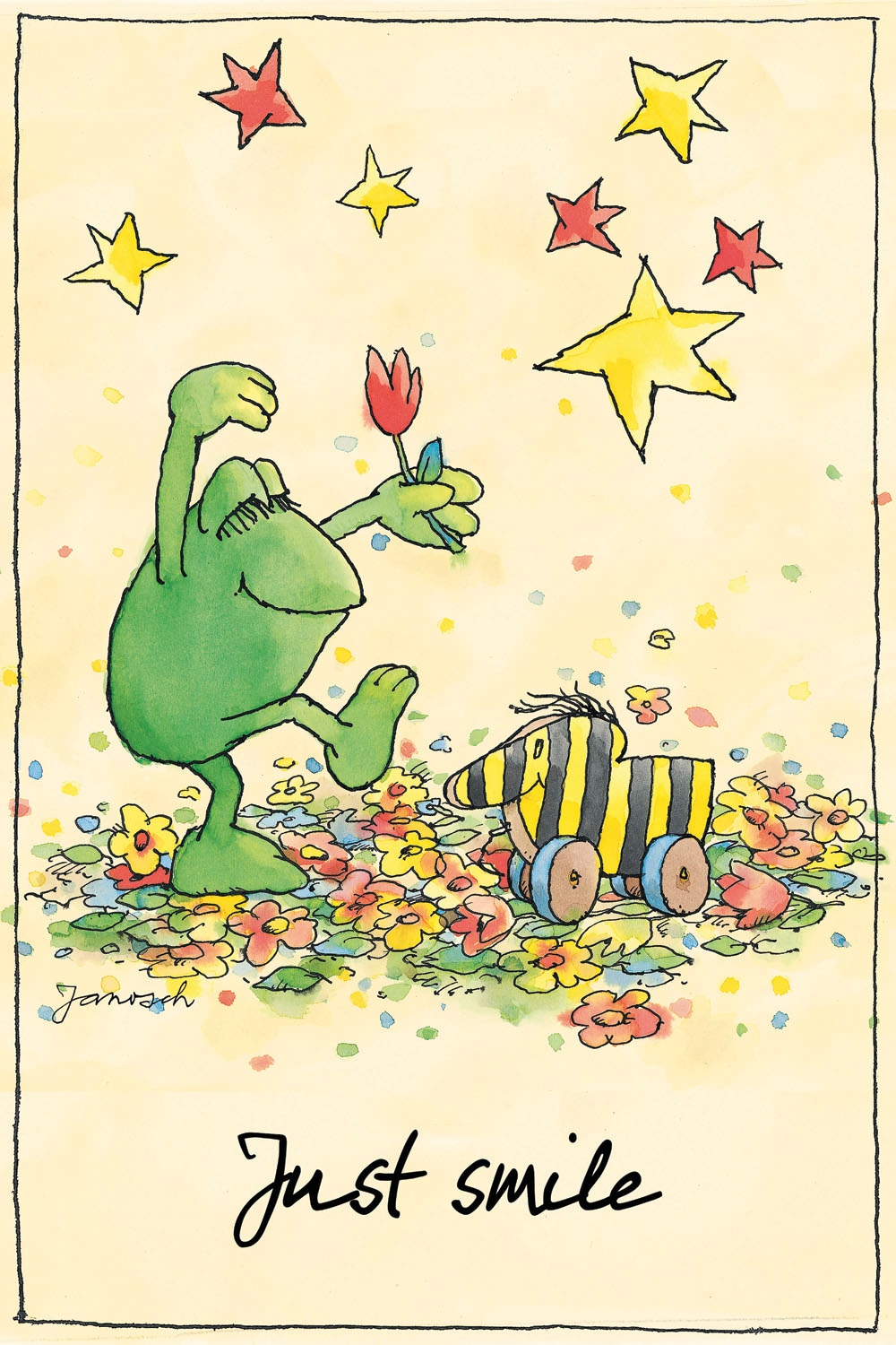 LuckyLinde Leinwandbild »Der Froch - Just Smile« 1 Stk. tlg. Exklusive JANOSCH Kindermotive