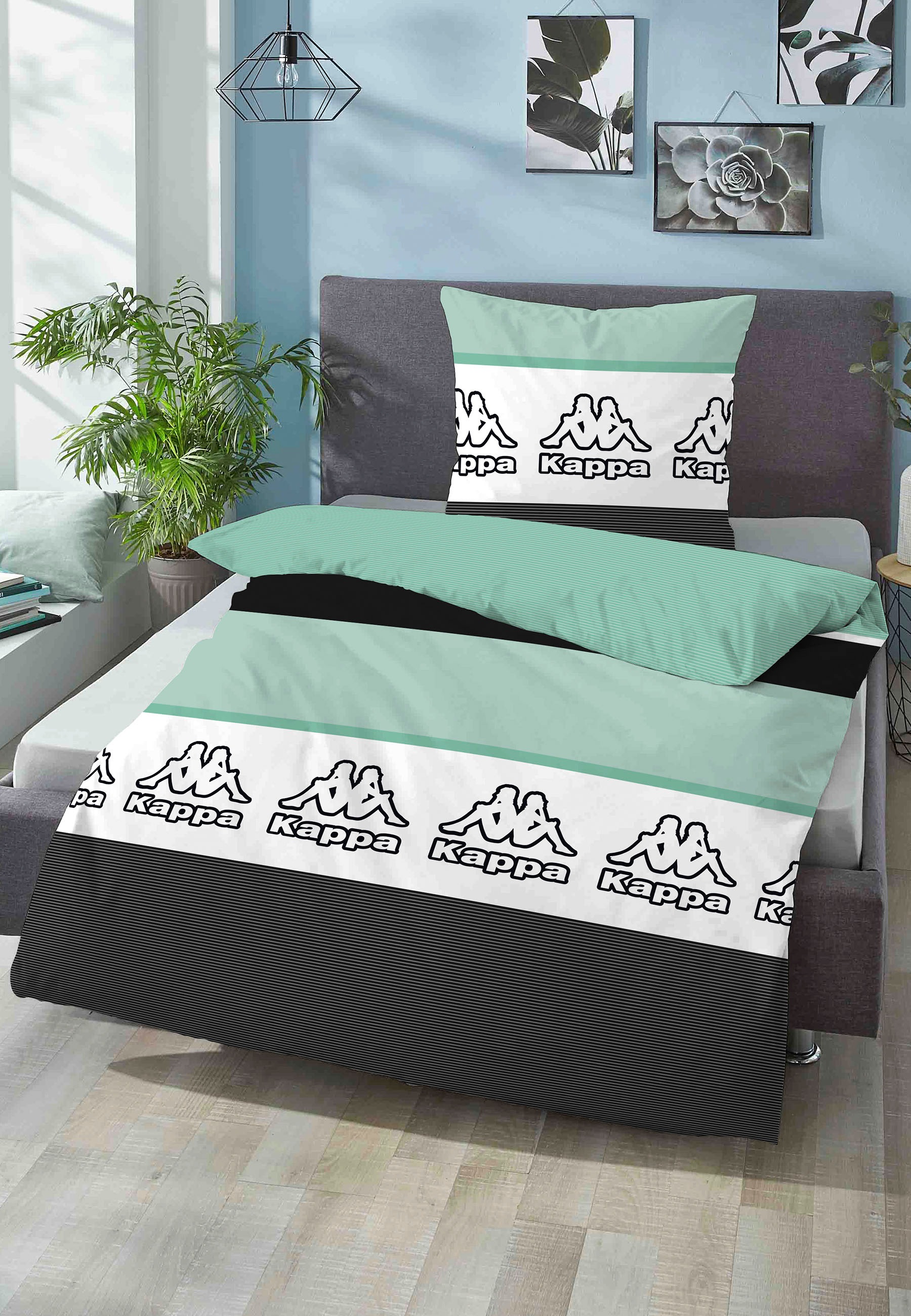 Kappa Bettwäsche "Mia" 2 Stk. pflegeleichte + feinfädige Qualität, 100% Bau günstig online kaufen