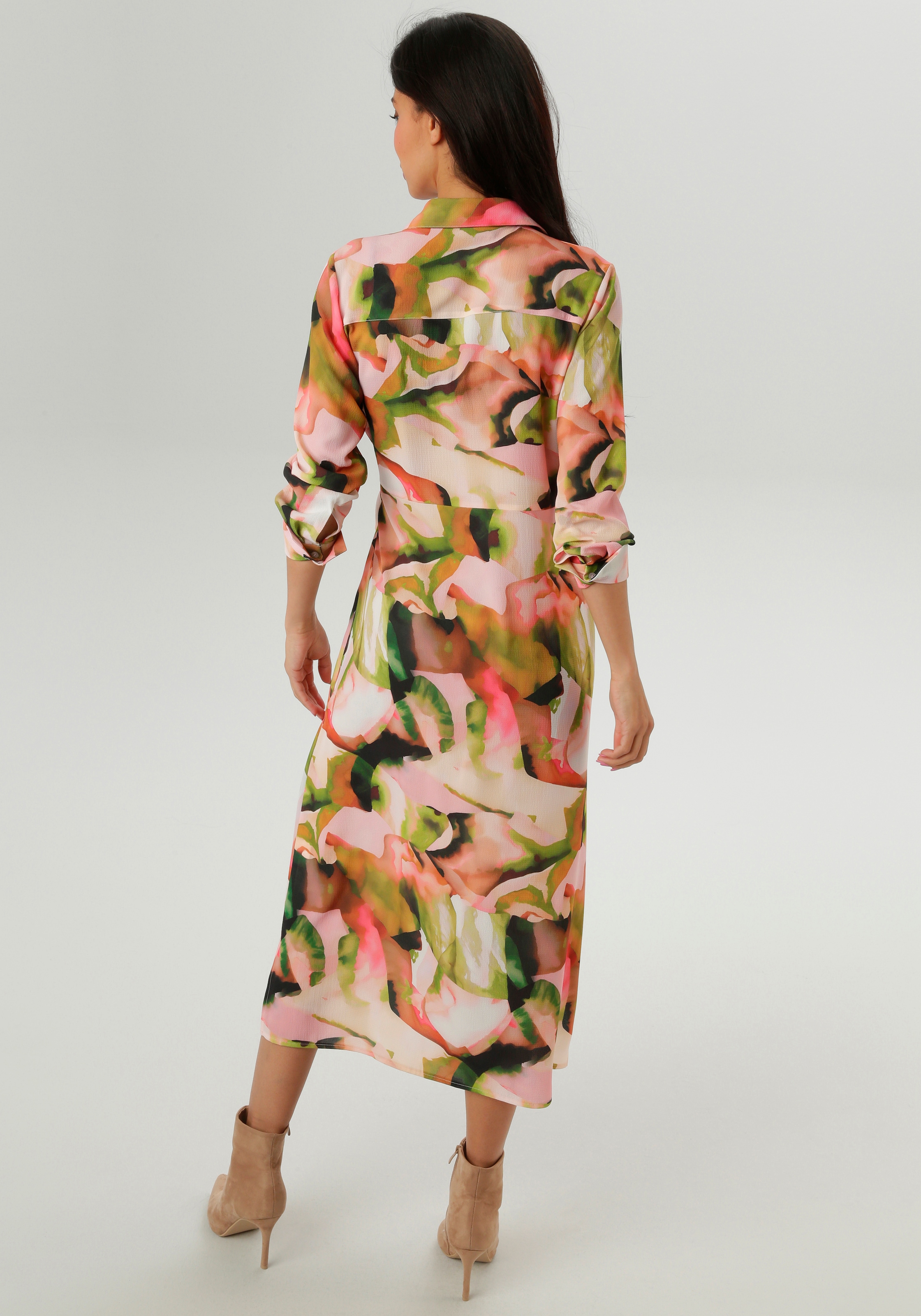 Aniston SELECTED Blusenkleid, mit seitlichem Bindedetail - NEUE KOLLEKTION