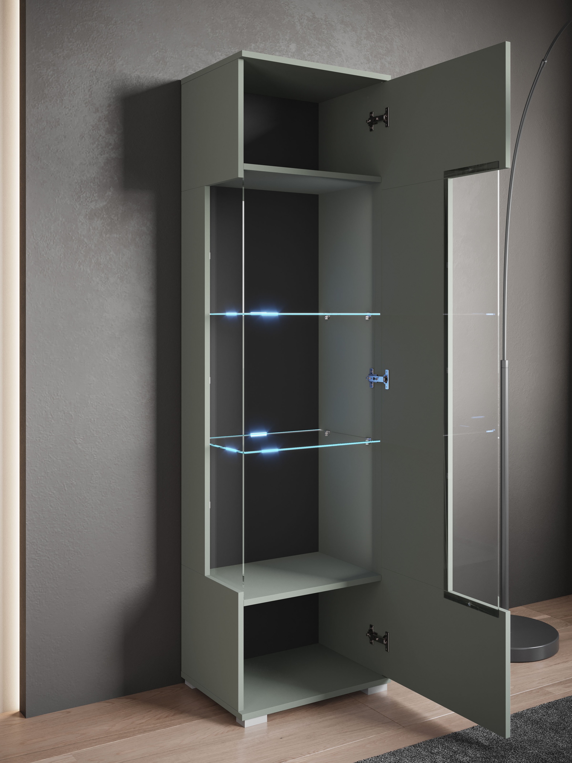 INOSIGN Vitrine »Kenia, stehend und hängend«, (1 St.), Vitrineschrank mit Glastüren 160 cm Höhe