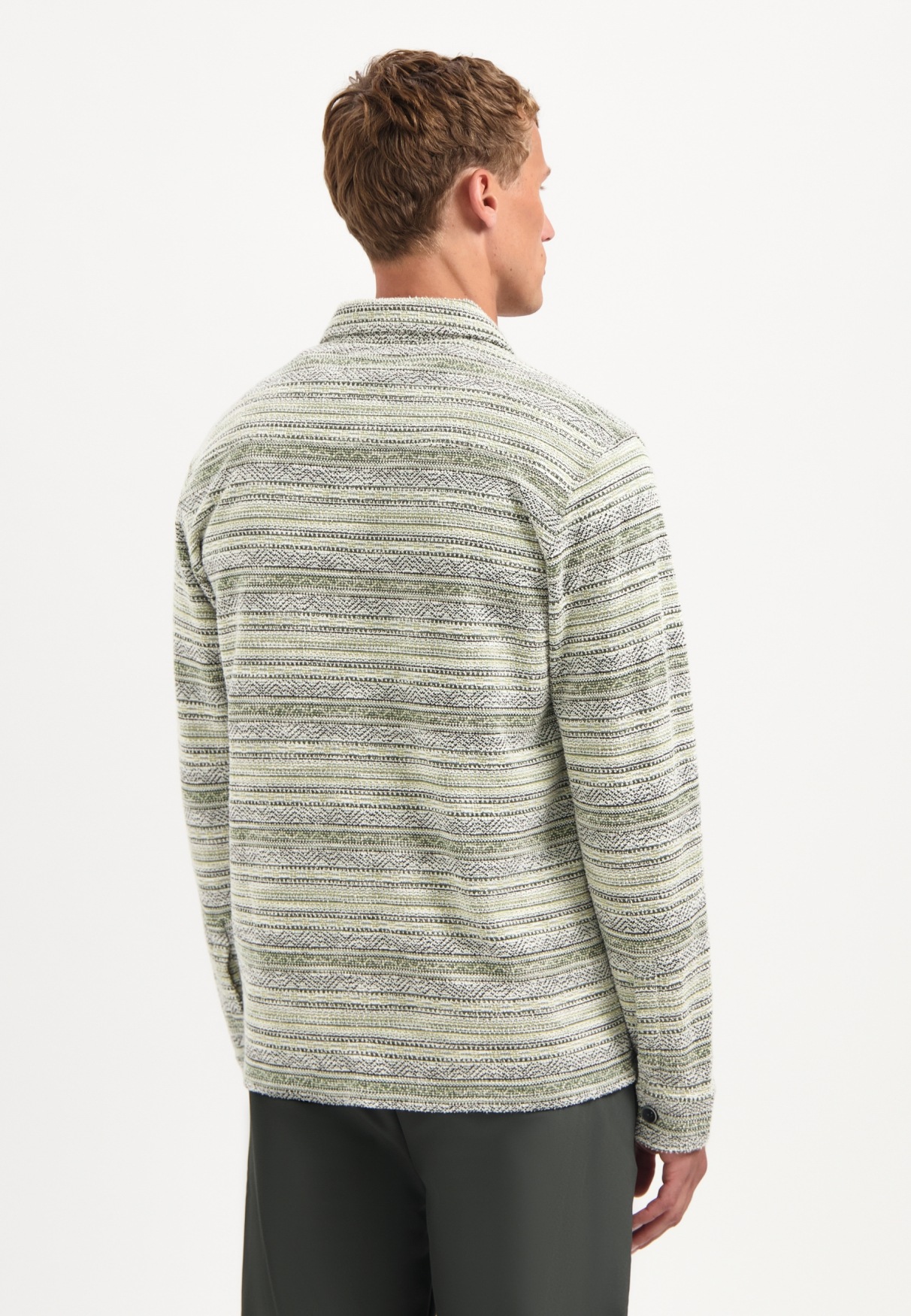 NO EXCESS Langarmhemd "No Excess Gestricktes Overshirt" günstig online kaufen