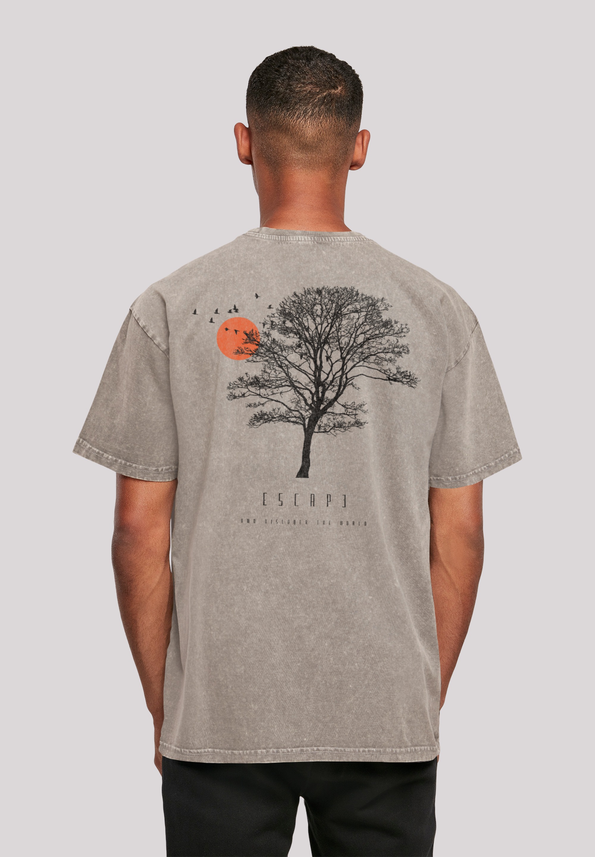 F4NT4STIC T-Shirt "Oversize Escape Discover the World Tree Birds", Premium günstig online kaufen