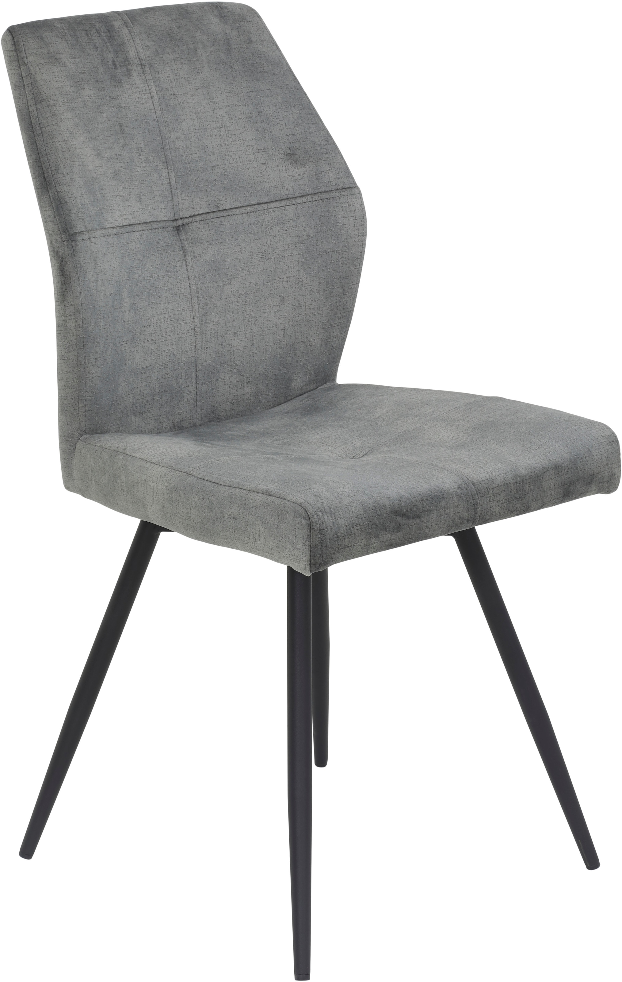 HELA 4-Fußstuhl »ALLY« (Set) 2 Stk.4-Fuß, 360° drehbar, gepolstert, Vintage Velvet mit Steppnähten