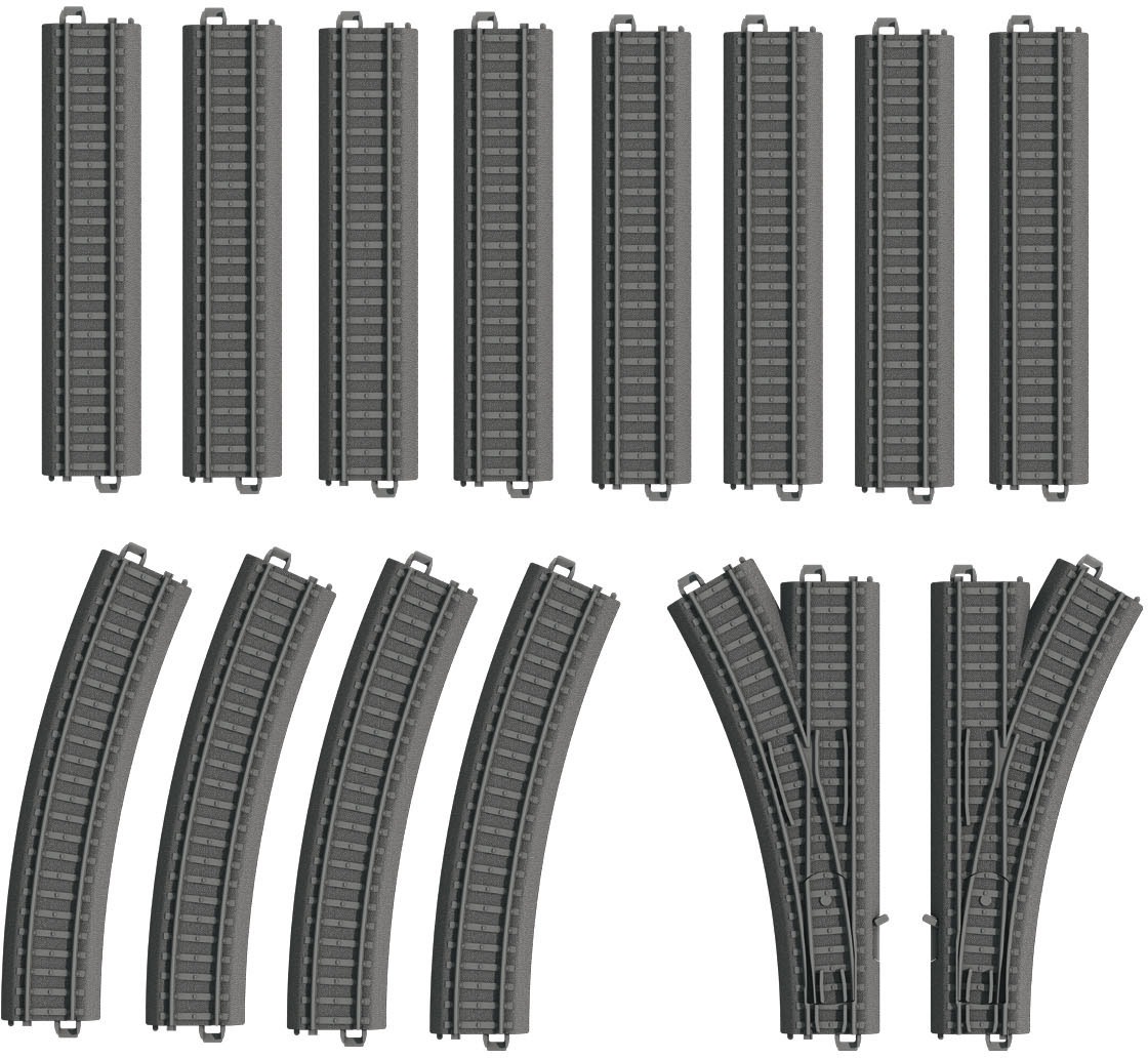MÄRKLIN Kinder Gleise-Set "Märklin my world - Kunststoffgleis-Ergänzungspackung - 23400", grau, Kunststoff, Metall, Eisenbahn-Schienensets