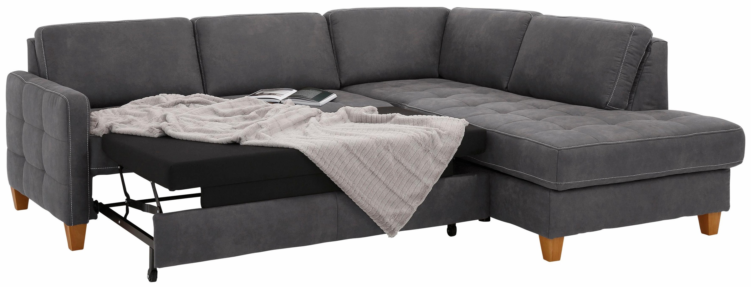 Home affaire Ecksofa »Earl L-Form«, wahlweise auch mit Bettfunktion oder Bettfunktion mit Bettkasten