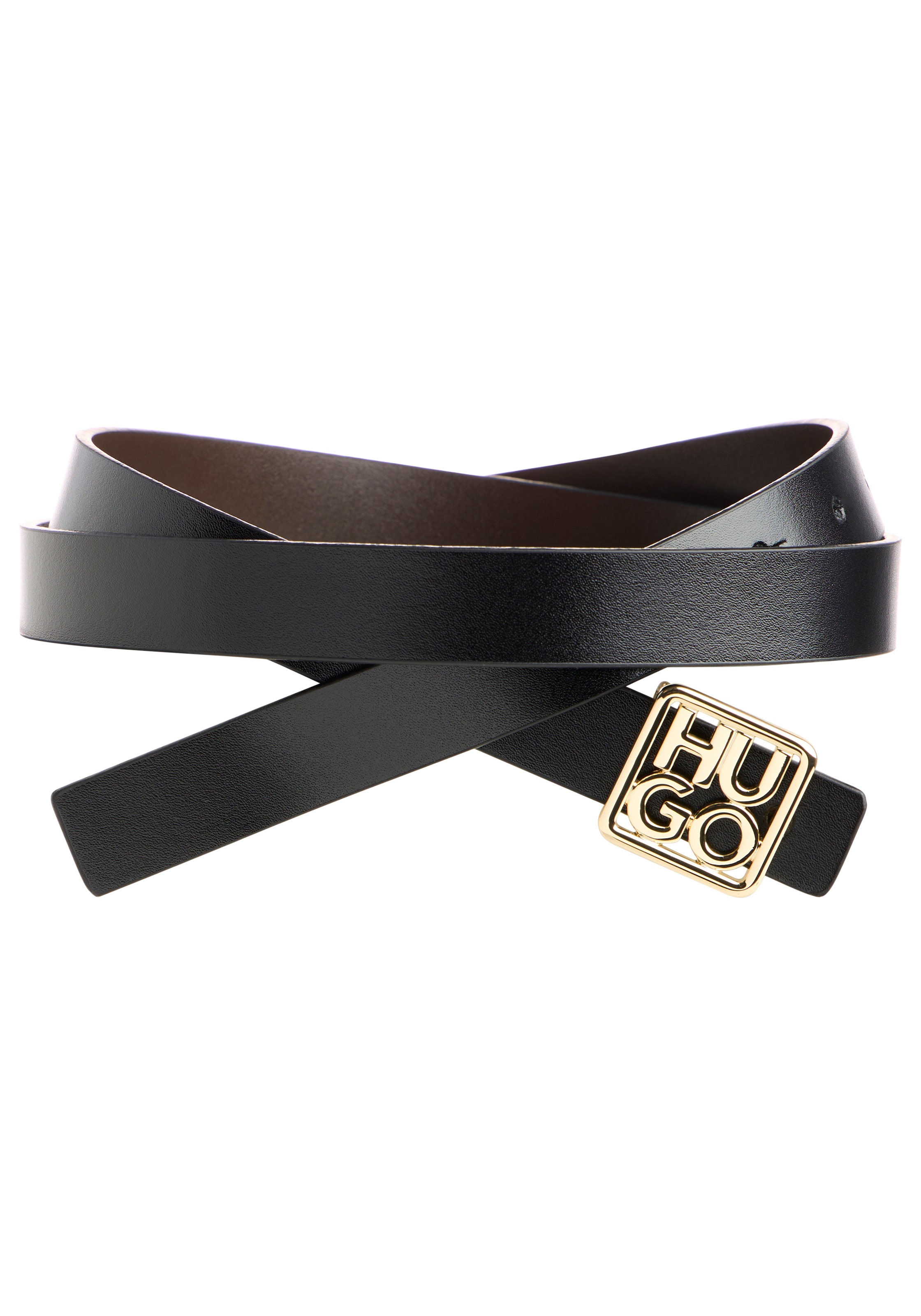 HUGO Ledergürtel "Petrissa-G Sr20" mit zweireihiger Logo-Schließe günstig online kaufen