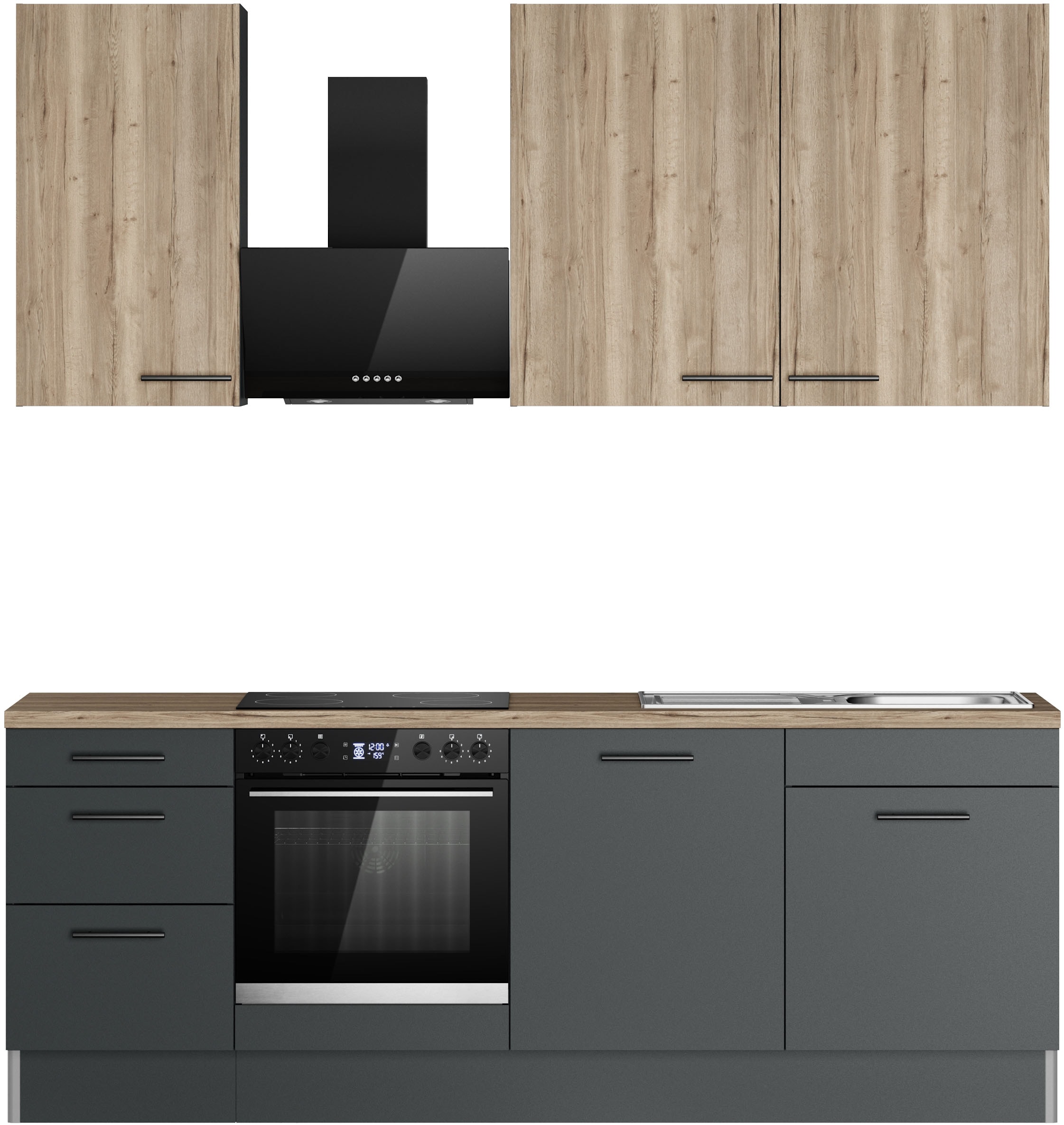 OPTIFIT Küchenzeile "Fiona", Breite 230 cm, mit Hanseatic-E-Geräten in Prem günstig online kaufen