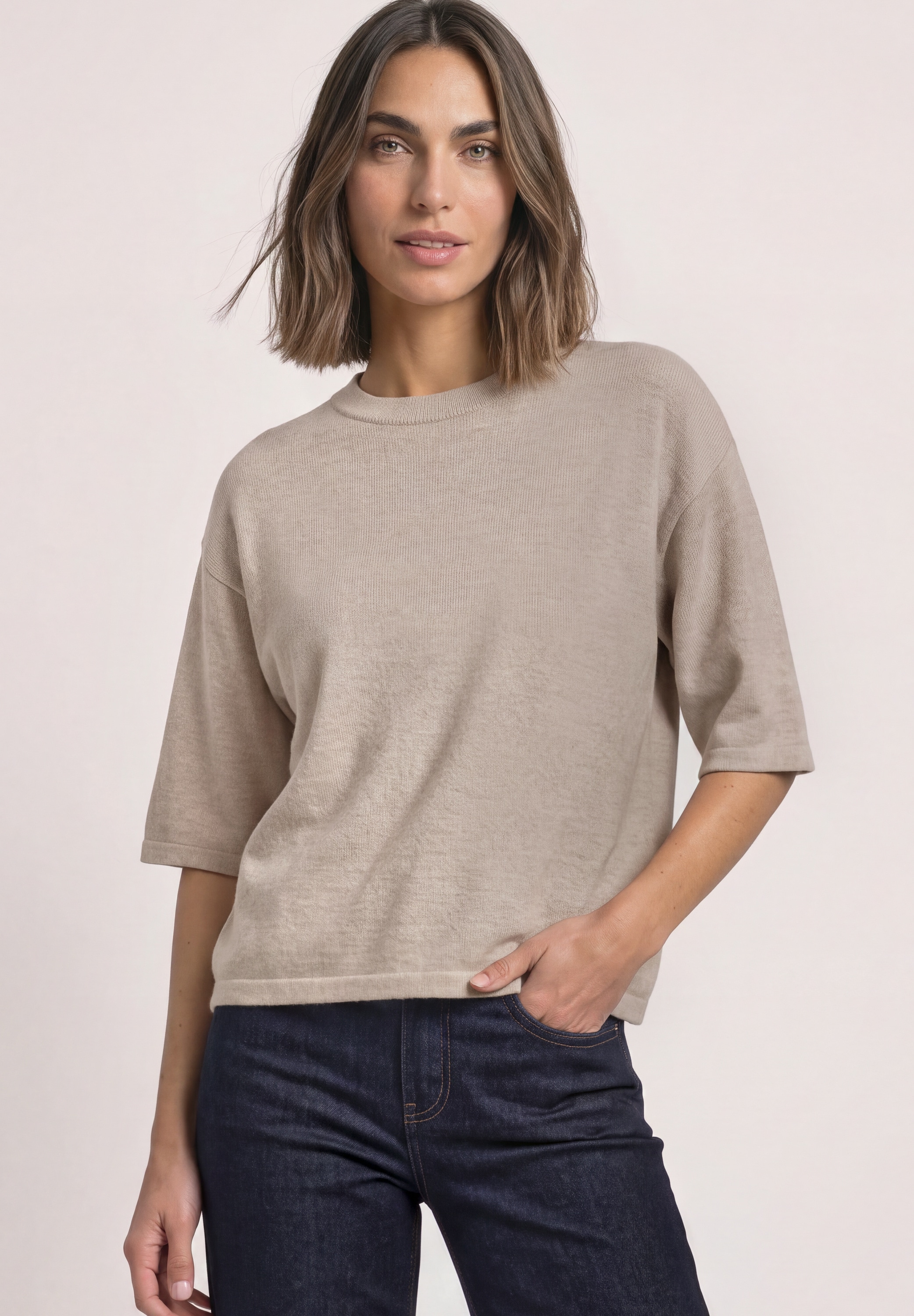 STREET ONE 3/4 Arm-Pullover mit 3/4 Ärmeln