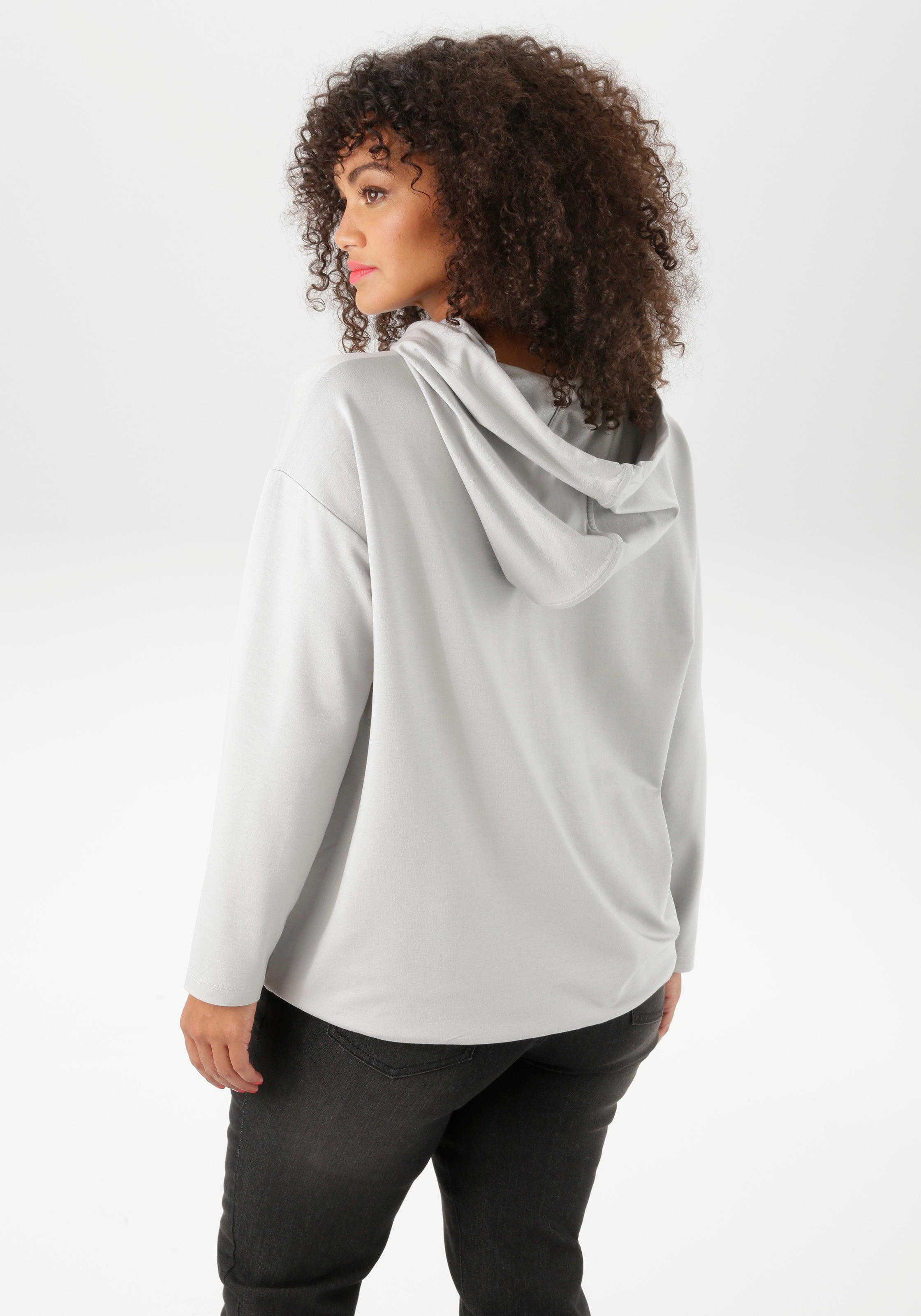 Aniston PLUS Kapuzensweatshirt, super bequeme Sweat-Qualität - NEUE KOLLEKT günstig online kaufen