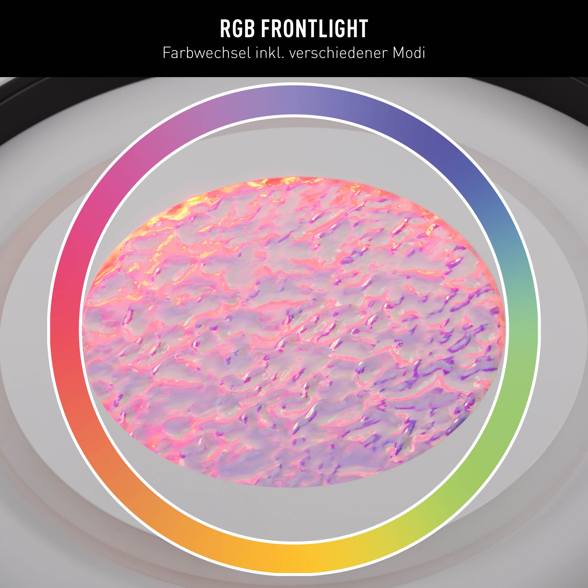 näve LED Deckenleuchte »Stelios« LED-Modul 1 Stk. RGB | warmweiß - kaltweiß dimmbar per IR-Fernbedienung, CCT, RGB, Memory, Nachtlicht, D: 45cm