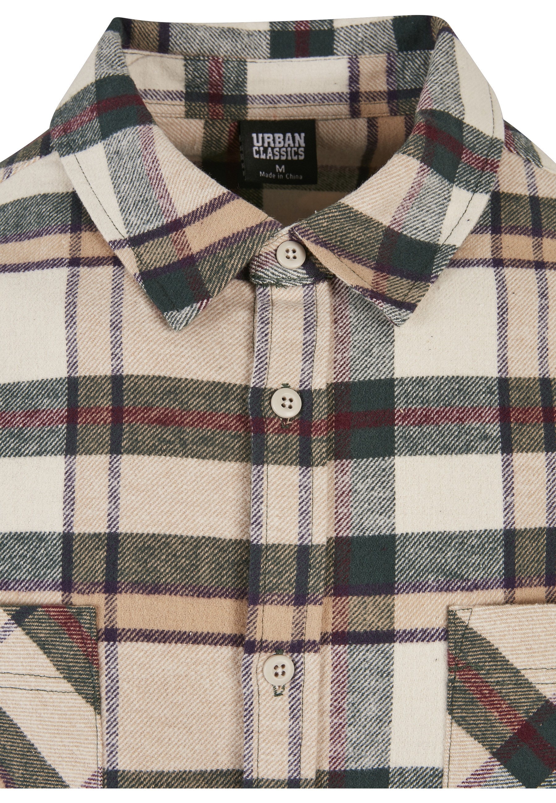 URBAN CLASSICS Langarmhemd »Urban Classics Herren Checked Mountain Shirt« 1 Stk.