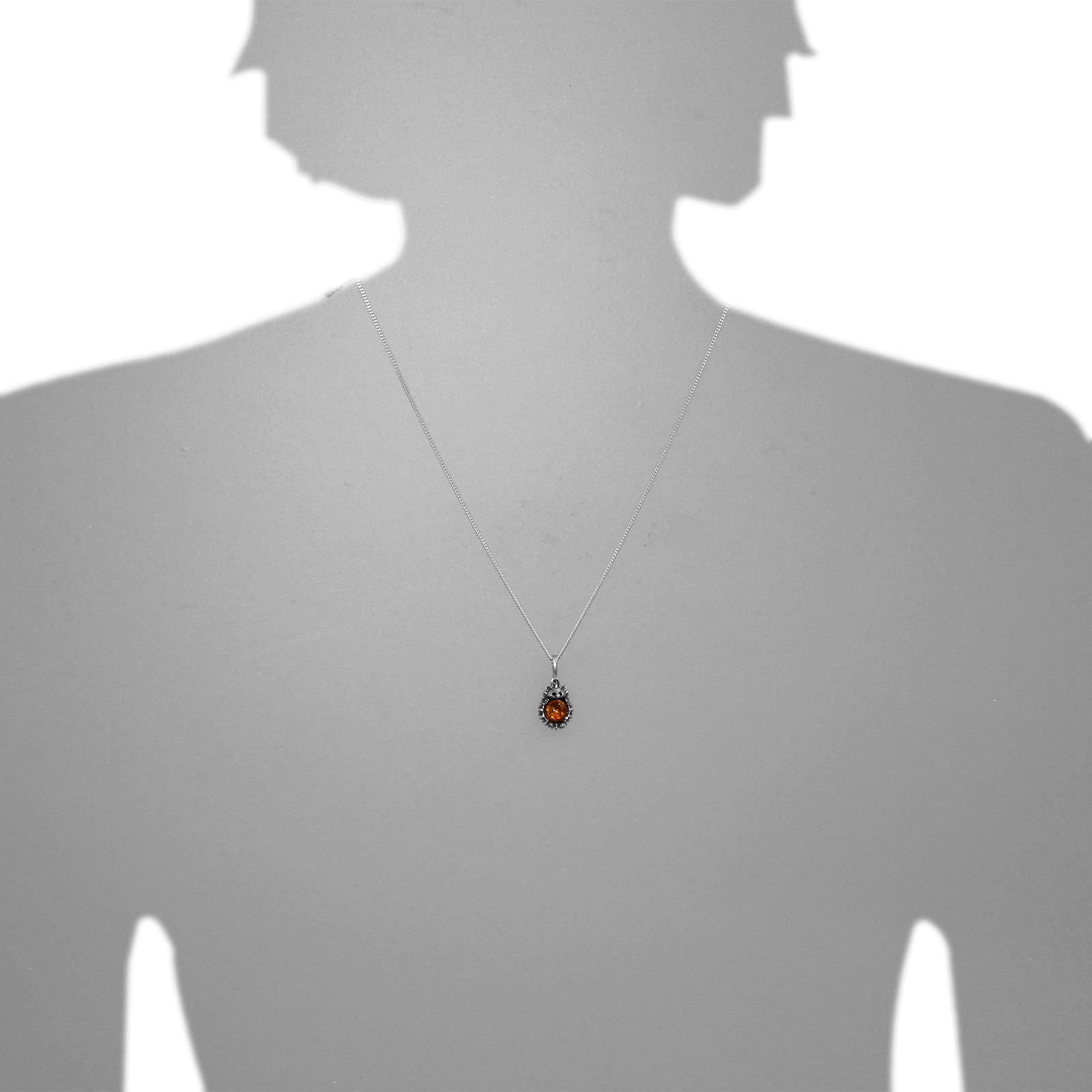 OSTSEE-SCHMUCK Kette mit Anhänger »- Igel - Silber 925/000 - Bernstein«