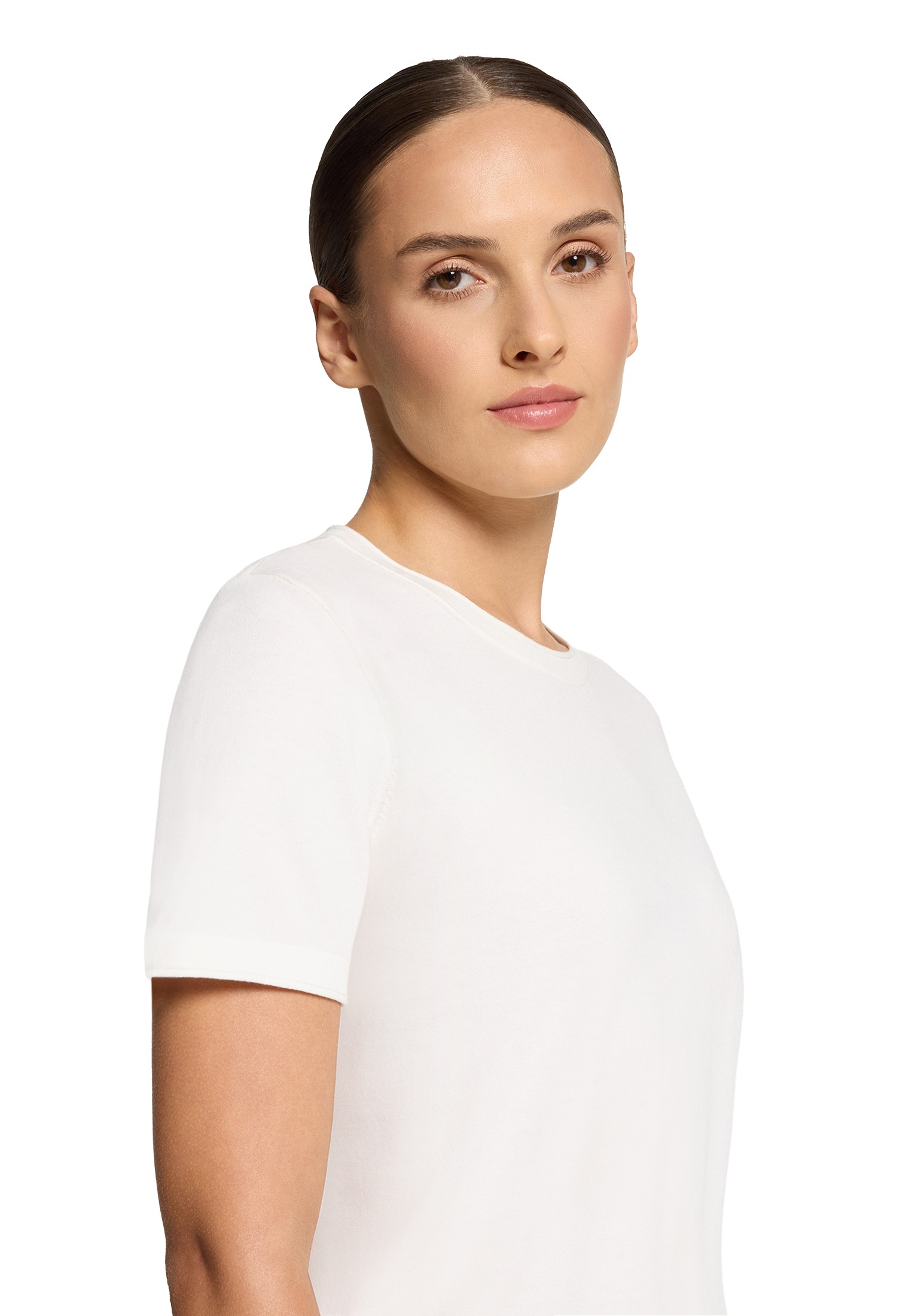 Vera Mont Kurzarmshirt »Vera Mont Damen Feinstrickpullover mit Rundhalsausschnitt«, (1 tlg.), Struktur