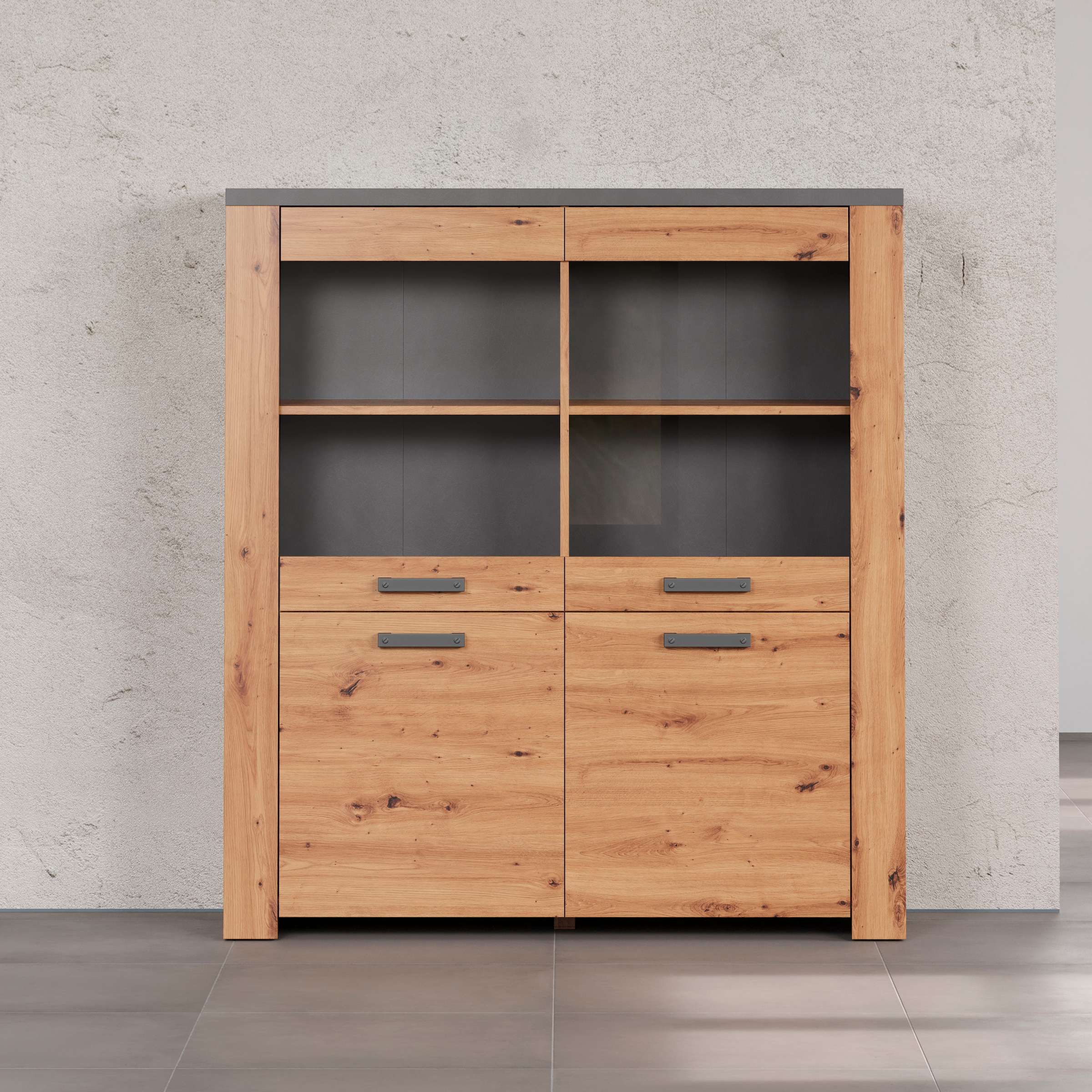 Home affaire Highboard "Ambres", (1 St.), Highboard mit 4 Türen - (B/T/H) 1 günstig online kaufen