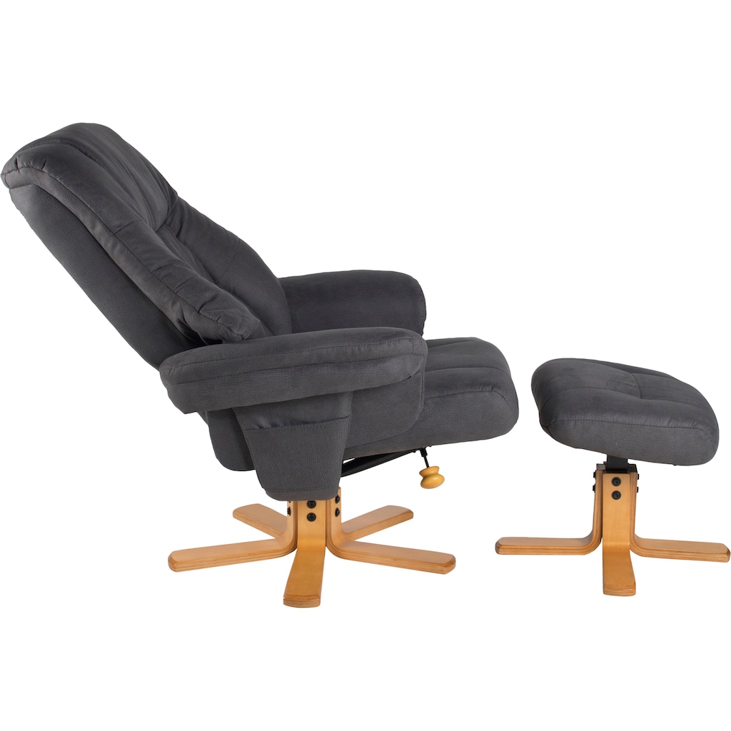 Duo Collection Relaxsessel, 360° drehbar, inkl. Hocker