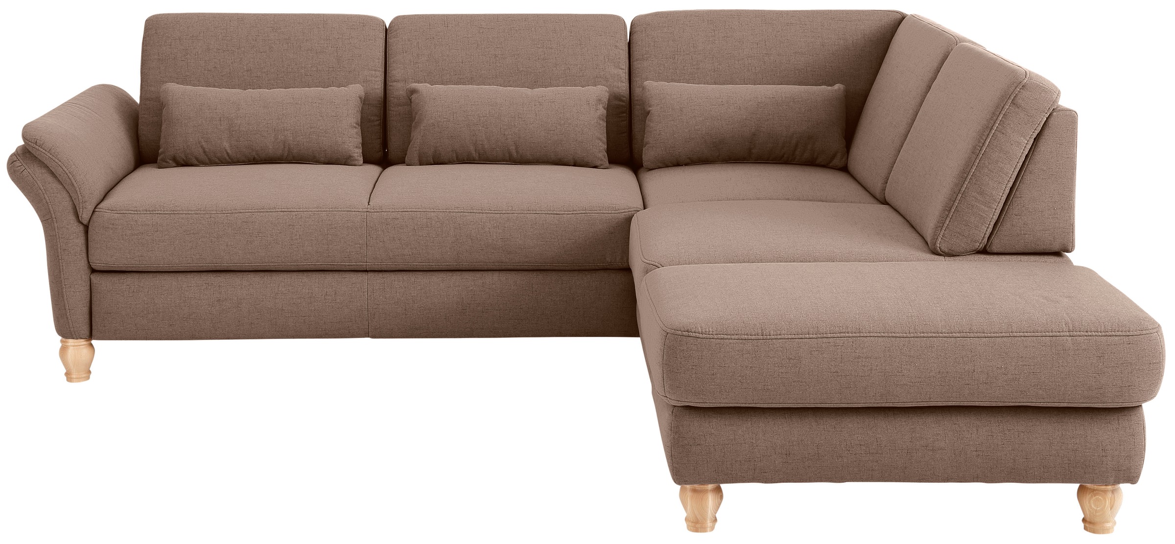 Home affaire Ecksofa »Palace L-Form«, incl. Sitztiefenverstellung, wahlweise mit Bettfunktion und Stauraum