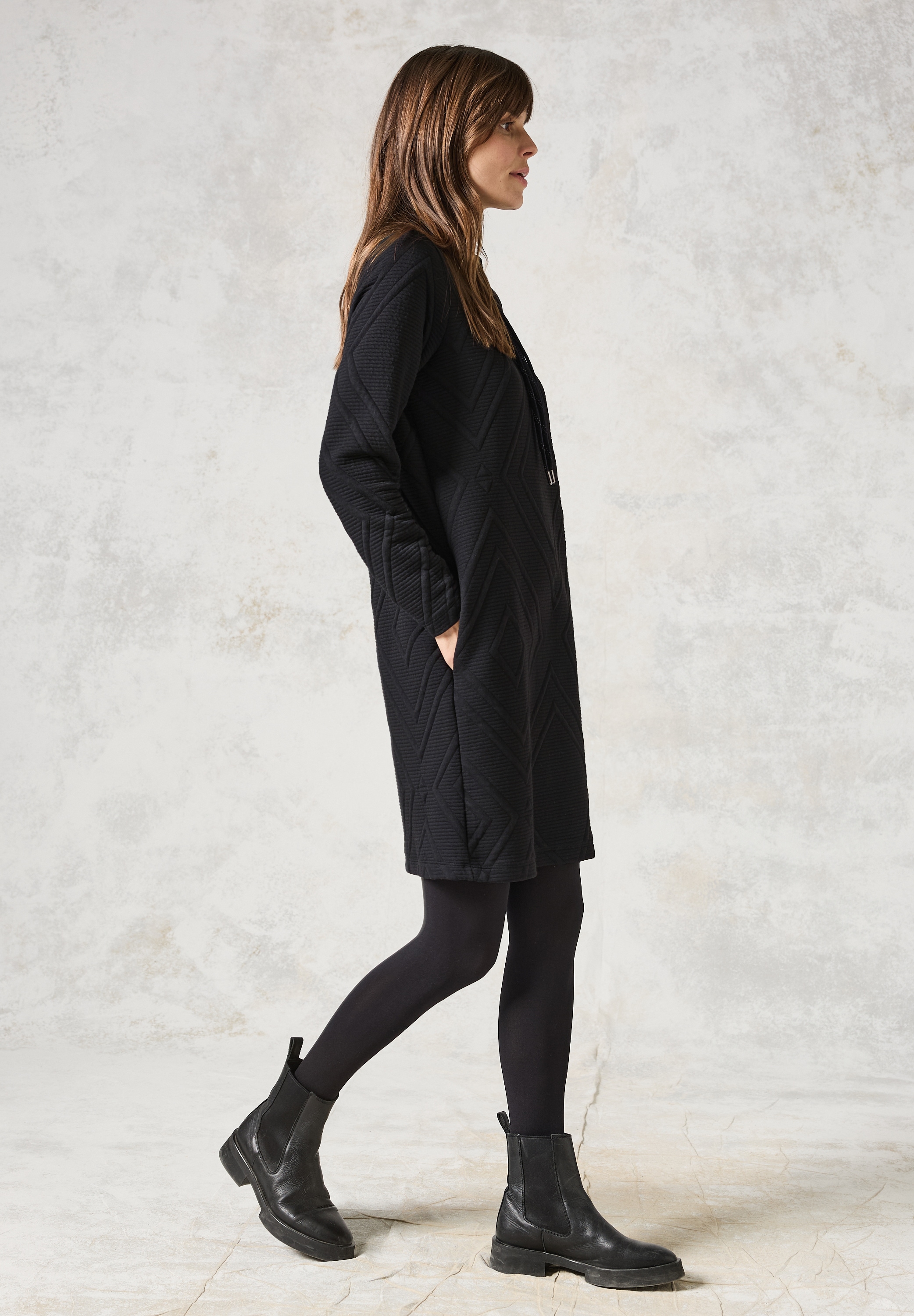 Cecil Sweatkleid Ohne Taschen knielang